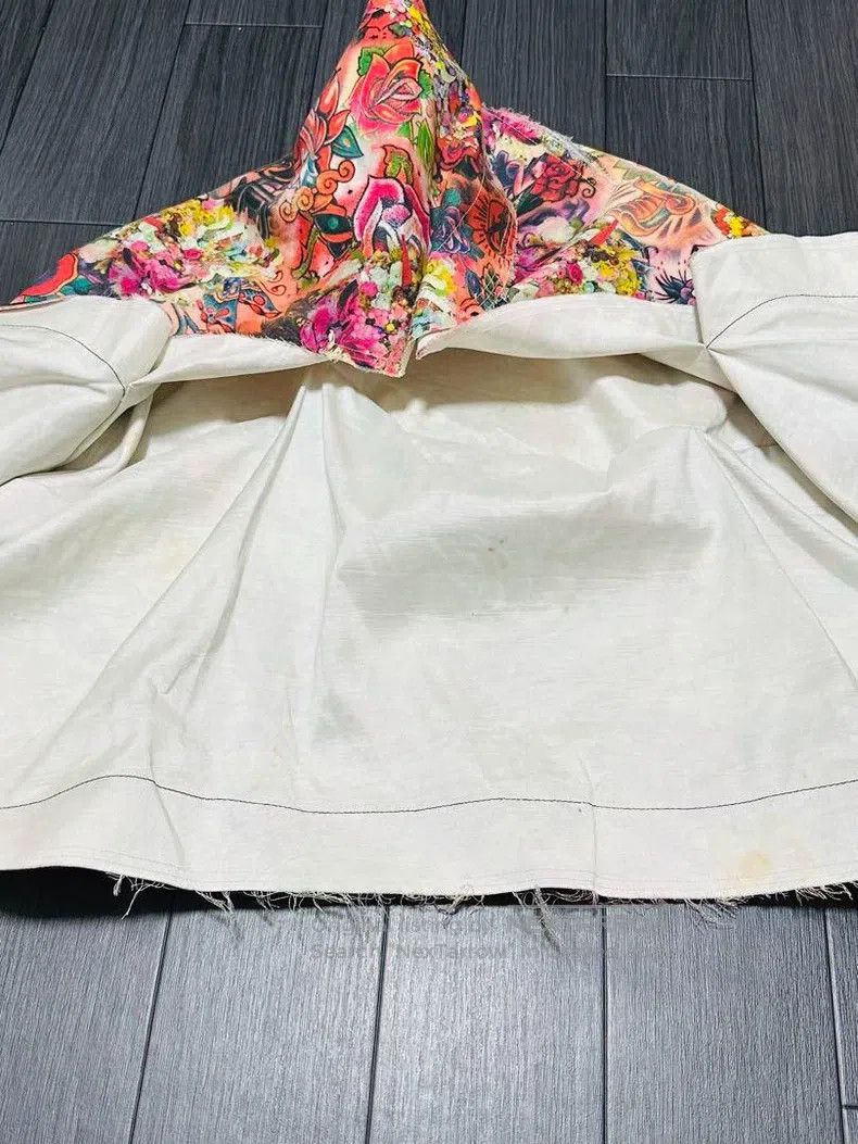 Comme des Garcons Comme Des Garcons size S Red vintage floral design skirt Size 23" - 6 Thumbnail