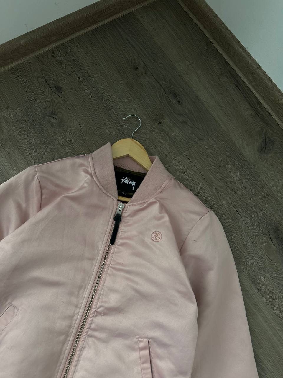 Stussy × Vintage Vintage Stussy Pink Distressed Bomber Jacket Size M / US 6-8 / IT 42-44 - 6 Thumbnail