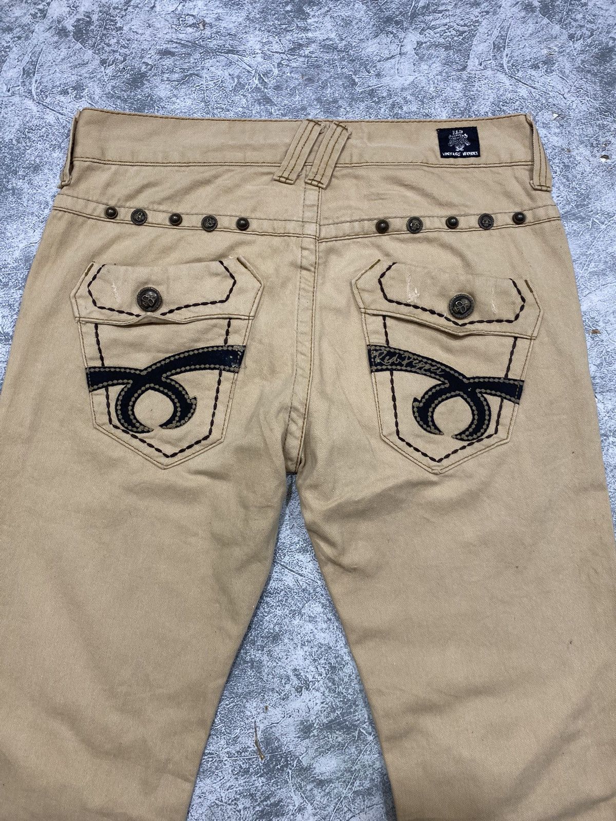 Hysteric Glamour Red Pepper Skull Double Knee Ripped Pants Size US 34 / EU 50 - 3 Thumbnail