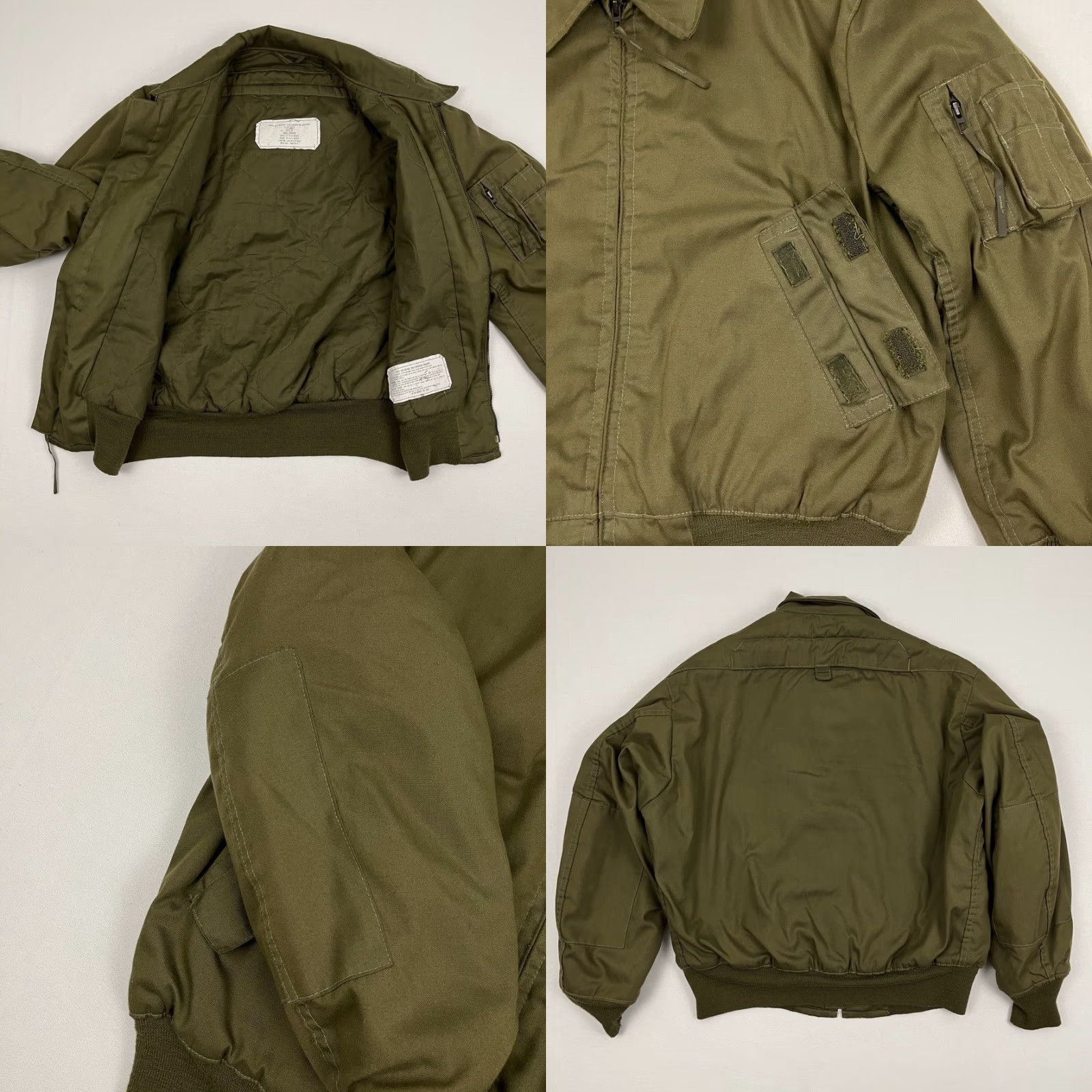 Vintage VTG Isratex Jacket Men Large Green Army Flight Aramid 1991 Size US L / EU 52-54 / 3 - 8 Thumbnail