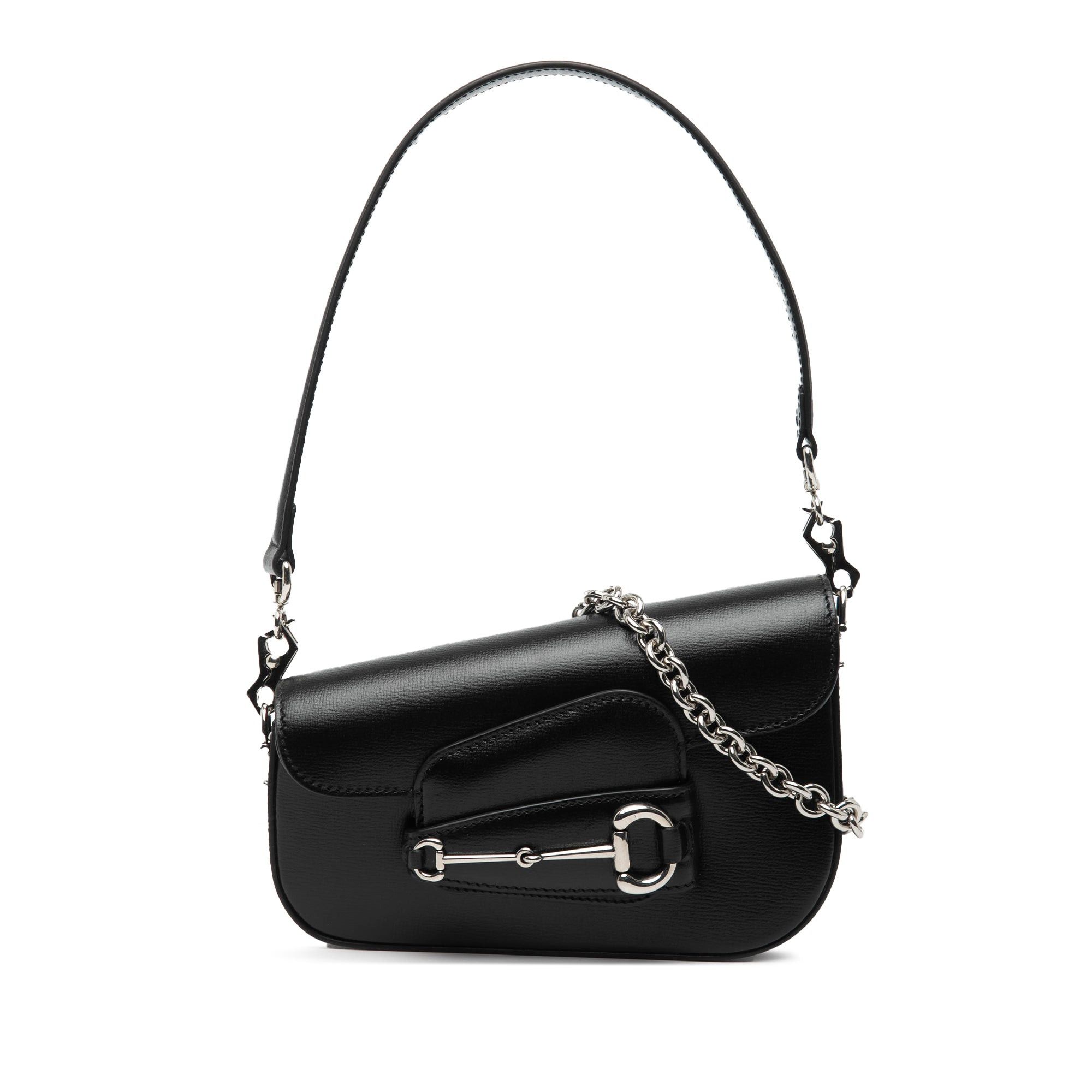 Gucci Mini Leather Asymmetric Horsebit 1955 Satchel Size ONE SIZE - 1 Thumbnail