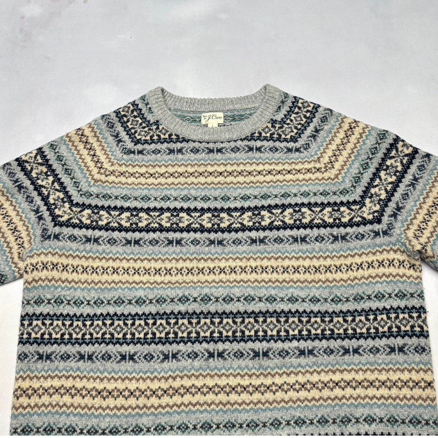 J.Crew J.Crew Lamb Merino Wool Blend Fair Isle Sweater Men's Large Size US L / EU 52-54 / 3 - 2 Thumbnail