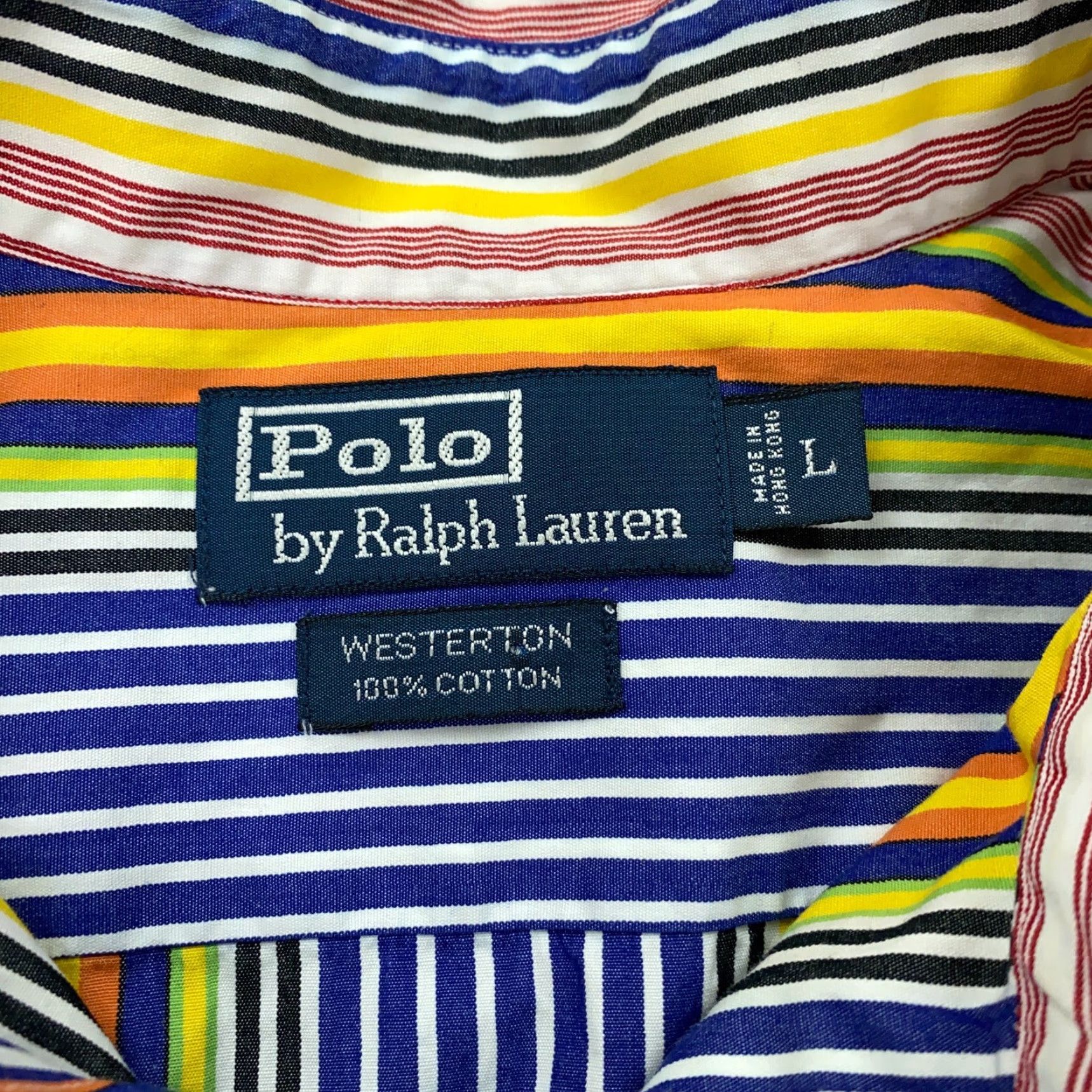 Polo Ralph Lauren VTG Polo Ralph Lauren Westerton Mens Shirt L Striped Blue Colorful Size US L / EU 52-54 / 3 - 3 Thumbnail