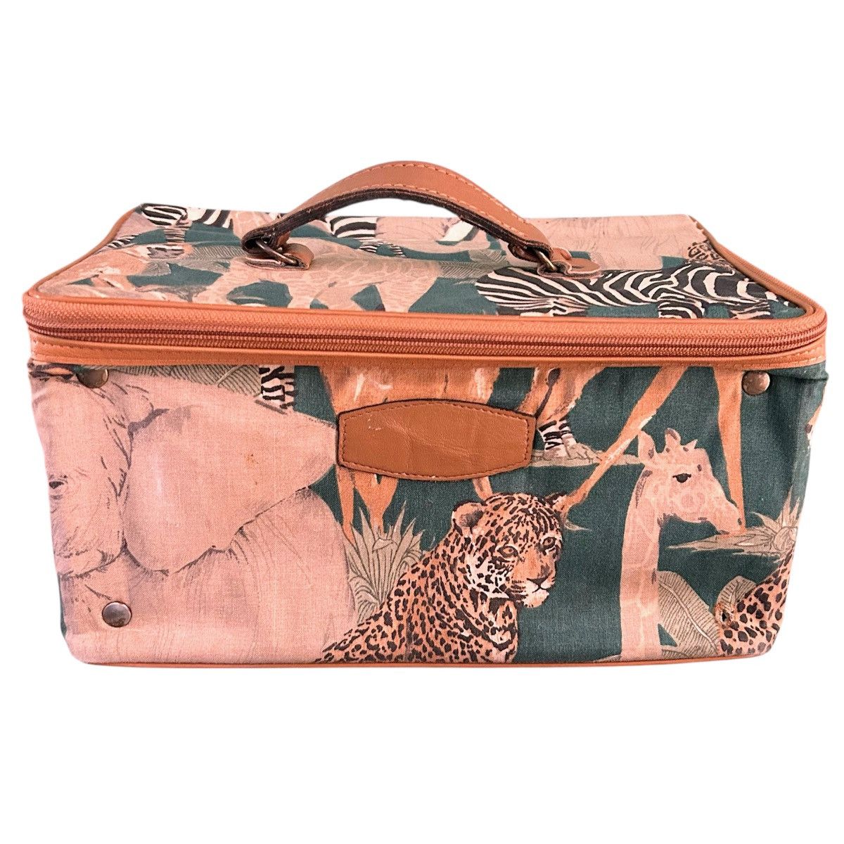 Other Vintage Herz Safari Jungle Animal Print Travel Cosmetic Bag Size ONE SIZE - 1 Thumbnail