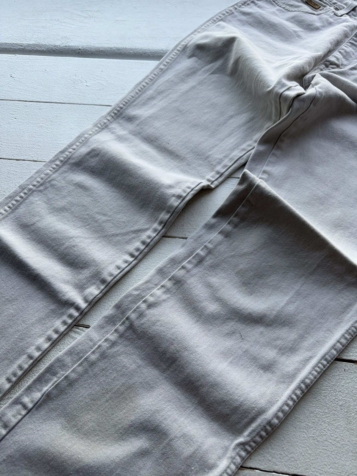 Wrangler Vintage 70s Wrangler UK-Made Off-White Western Cowboy Jeans Size US 30 / EU 46 - 3 Thumbnail