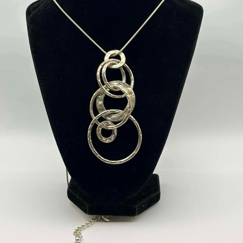 Other Y2K Silver Multi Ring Necklace Size ONE SIZE - 1 Thumbnail