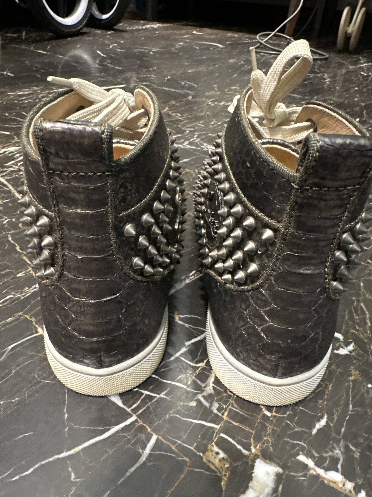 Christian Louboutin Christian Louboutin High top Python sneaker Size US 6.5 / EU 39-40 - 3 Thumbnail