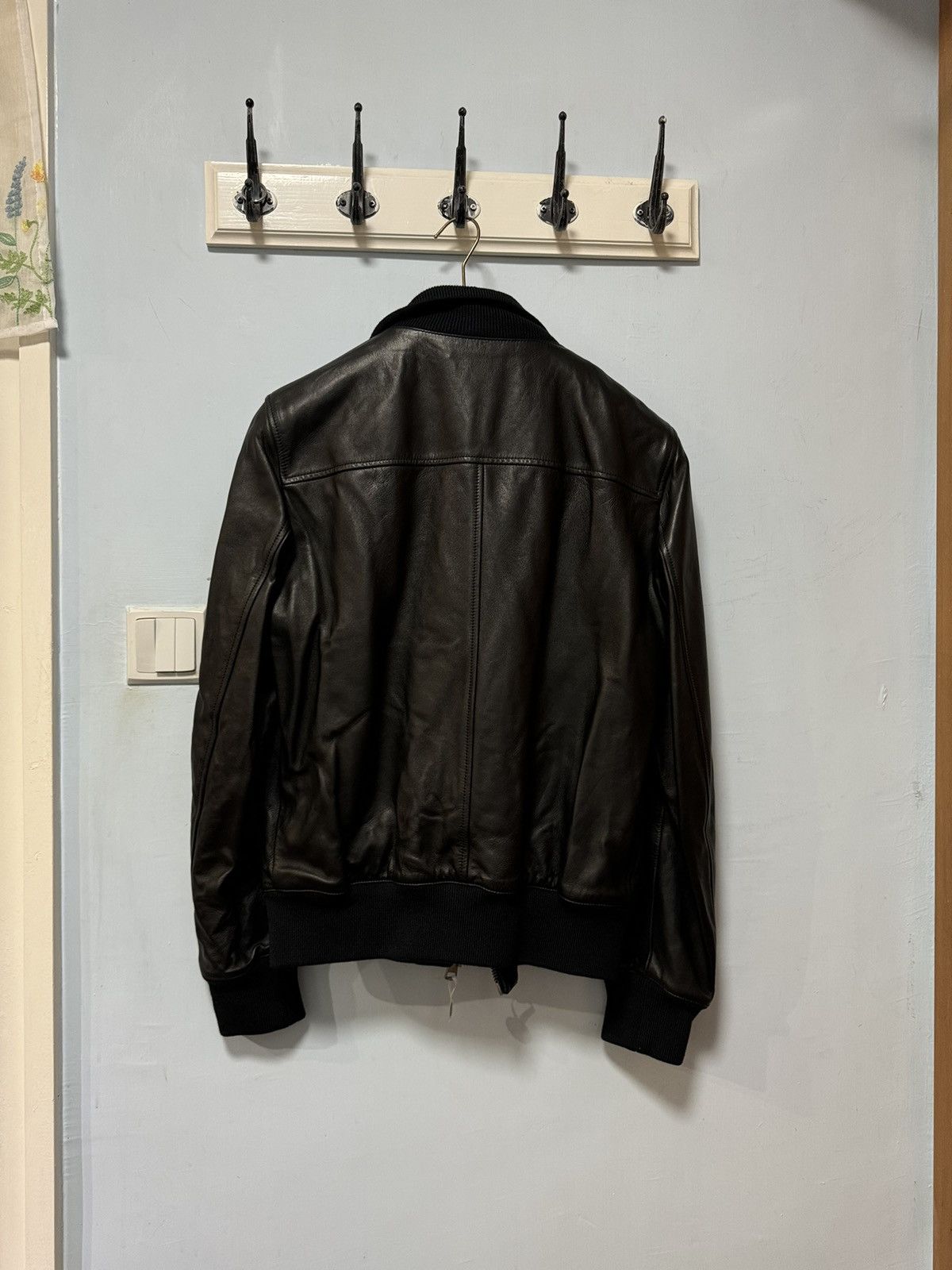 Gucci Gucci logo leather bomber jacket Size US L / EU 52-54 / 3 - 2 Thumbnail