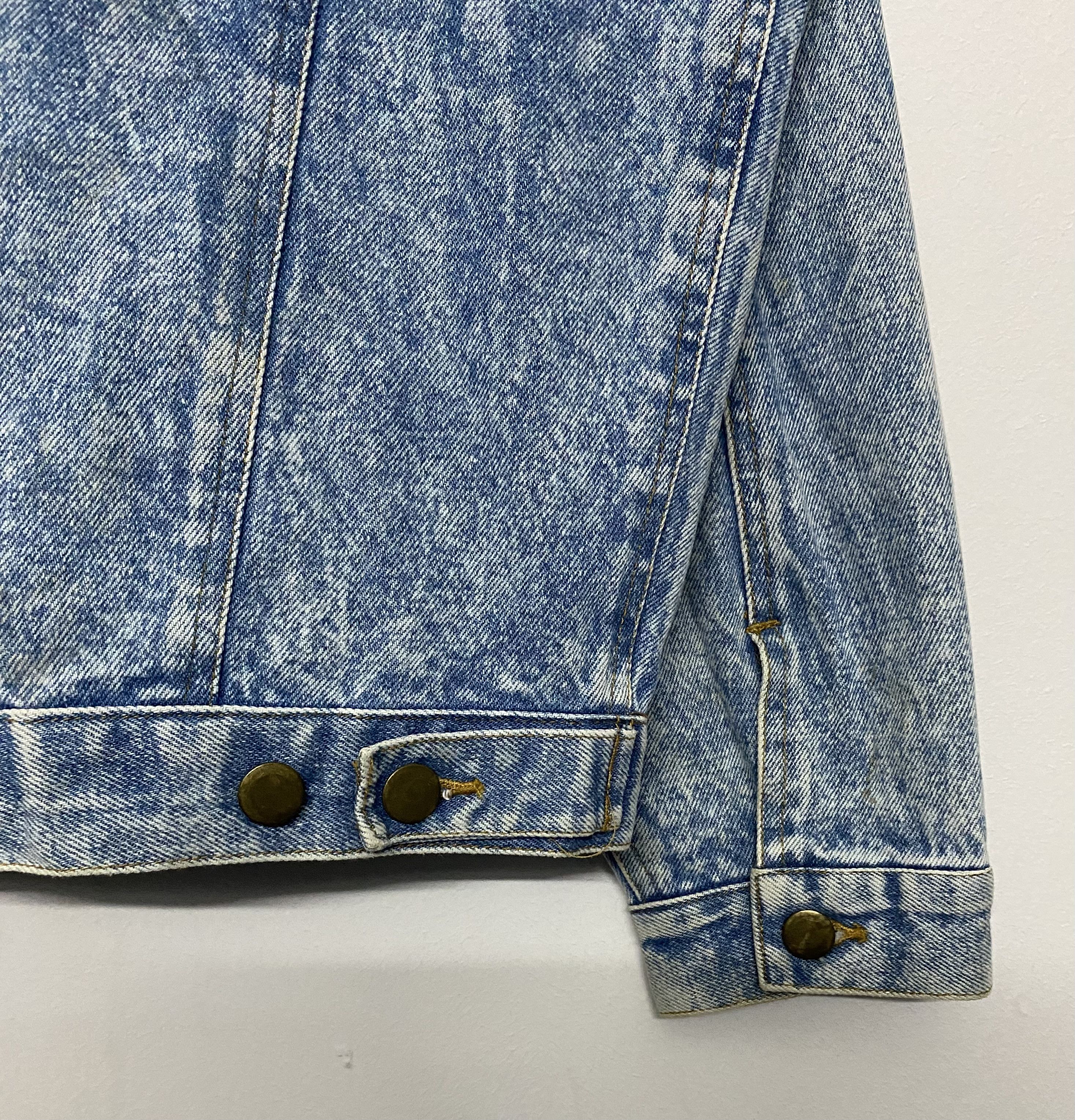 Vintage 80s Japanese PIA Acid Wash Denim Trucker Jacket Size US L / EU 52-54 / 3 - 14 Thumbnail