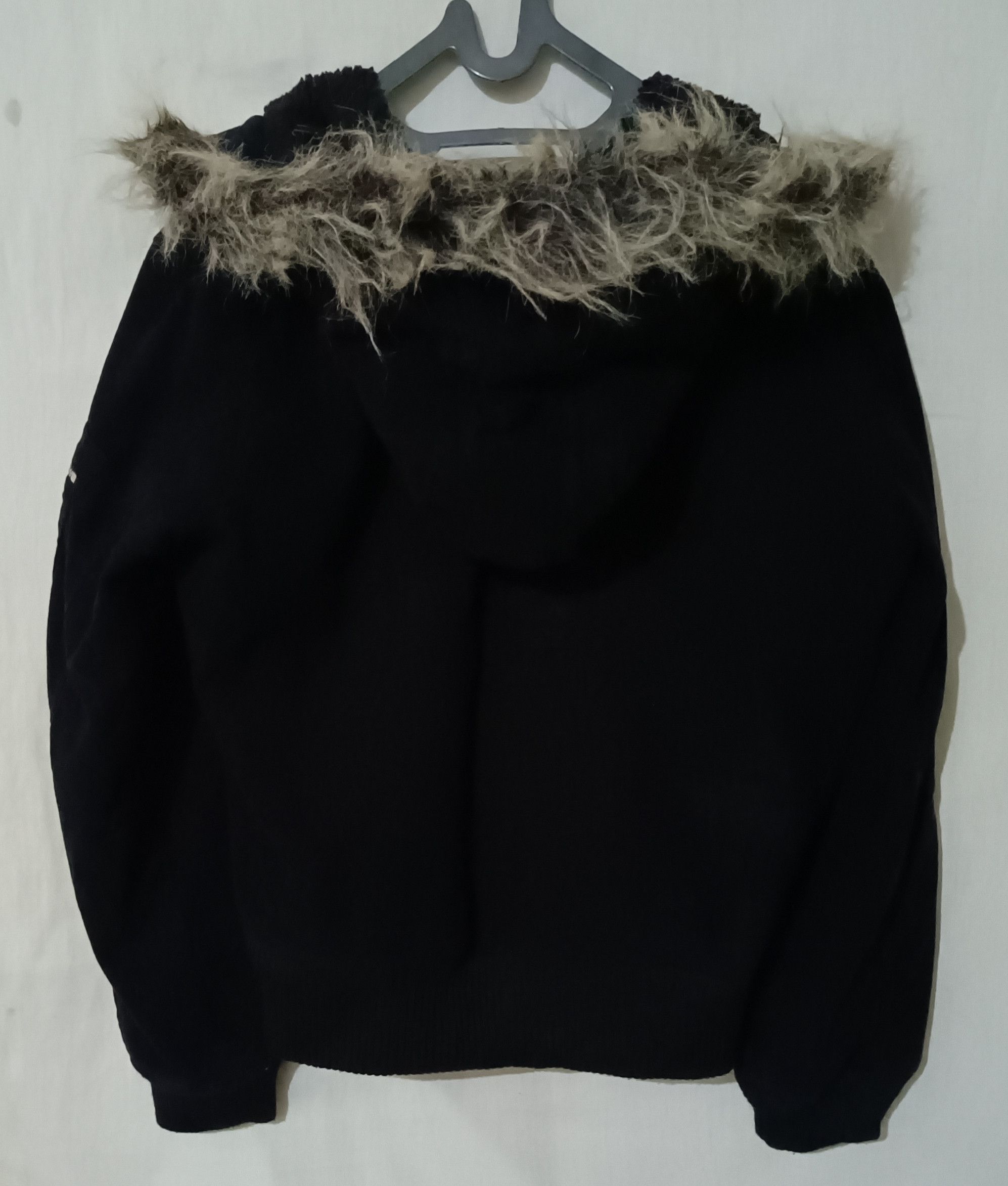 14th Addiction 2000's Faux Fur Big Hood Crop Velvet Jacket Size US M / EU 48-50 / 2 - 6 Thumbnail