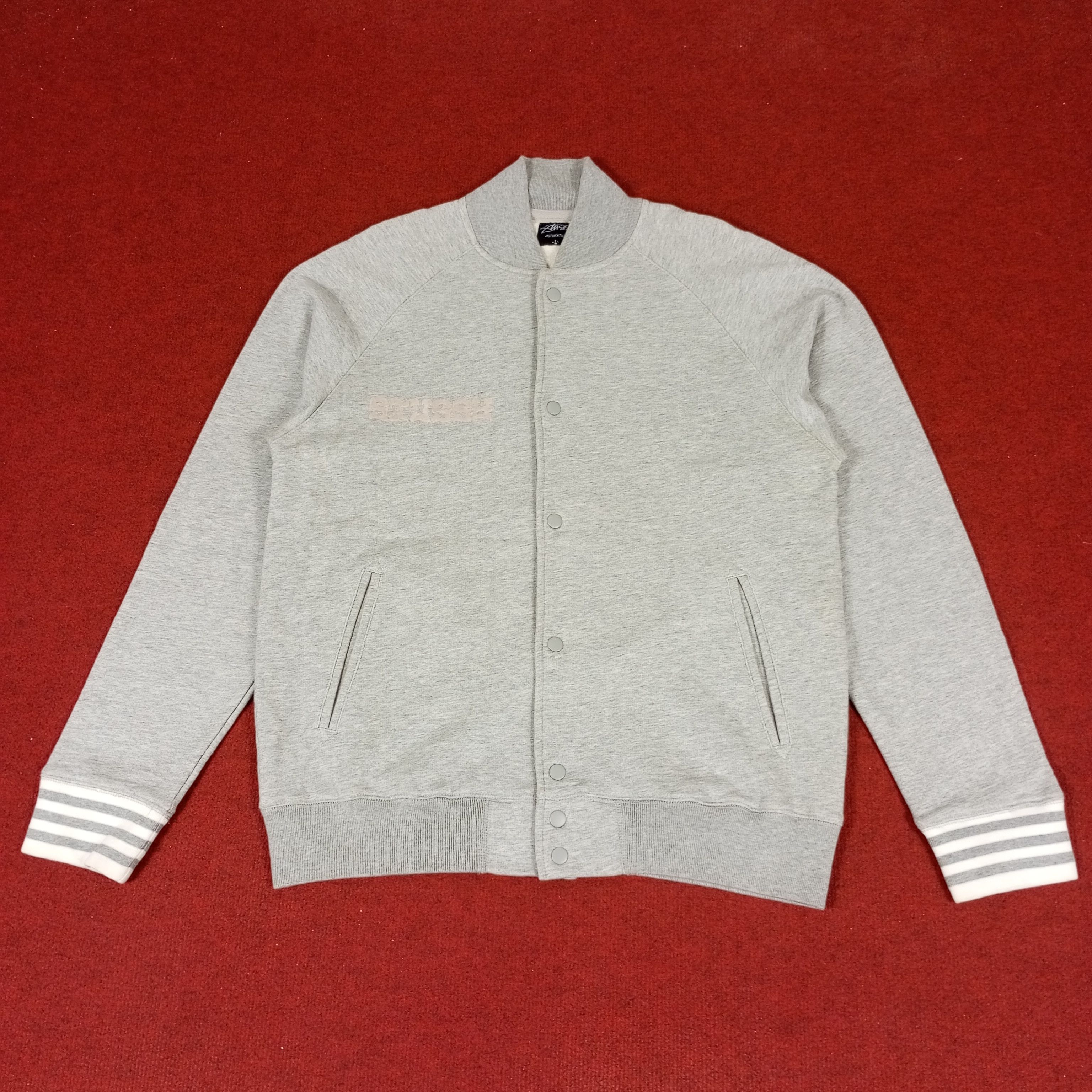 Stussy × Vintage Stussy Streetwear Custom Art Varsity Style Sweater Jacket Size US M / EU 48-50 / 2 - 3 Thumbnail