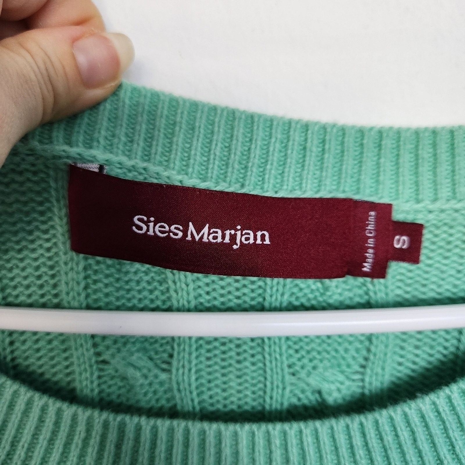 Sies Marjan Sies Marjan Cable Knit Twist Sweater Mint Green S Cozycore Size S / US 4 / IT 40 - 2 Thumbnail