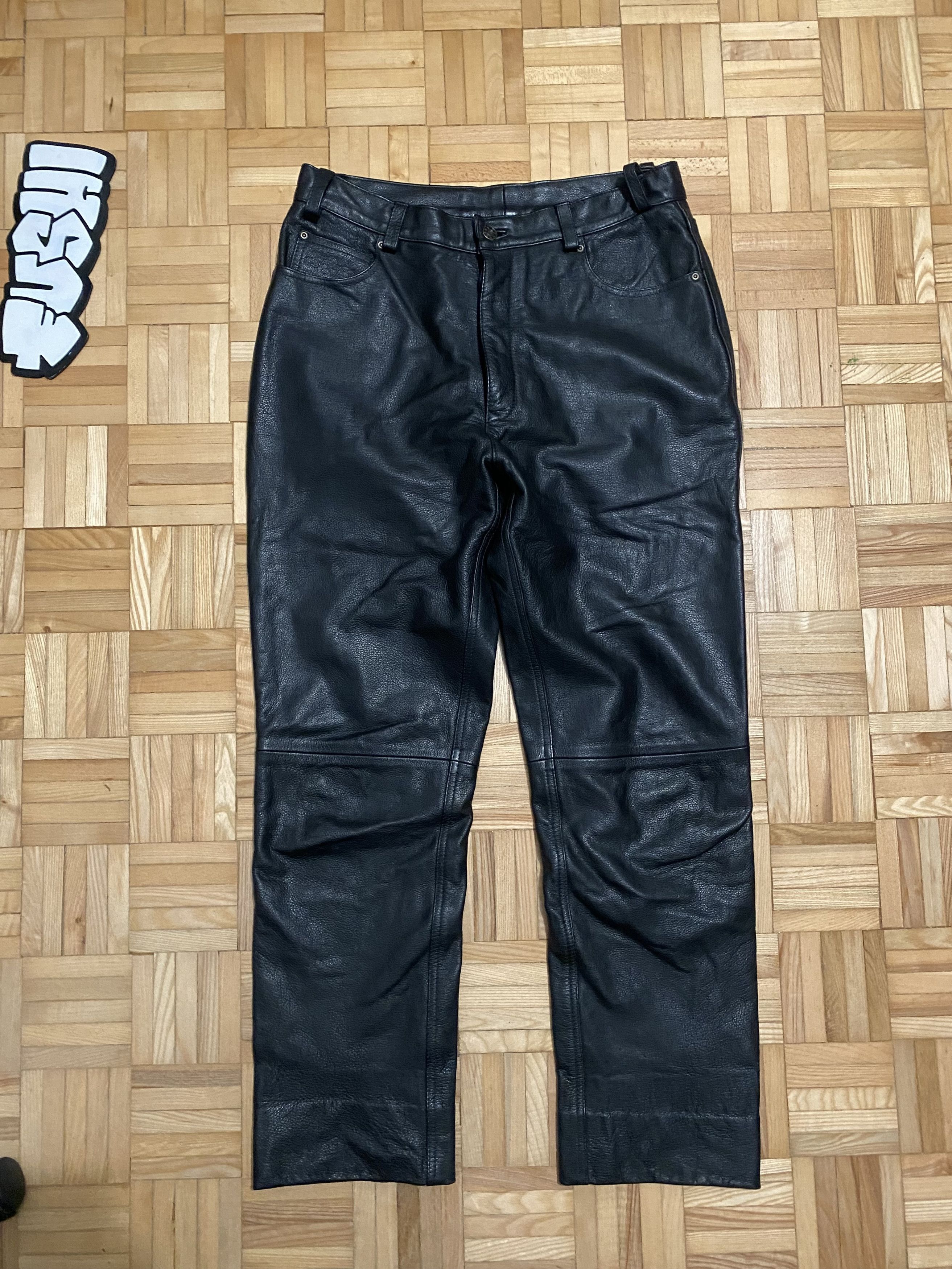 Genuine Leather Vintage leather pants 90s 80s Size US 32 / EU 48 - 9 Thumbnail