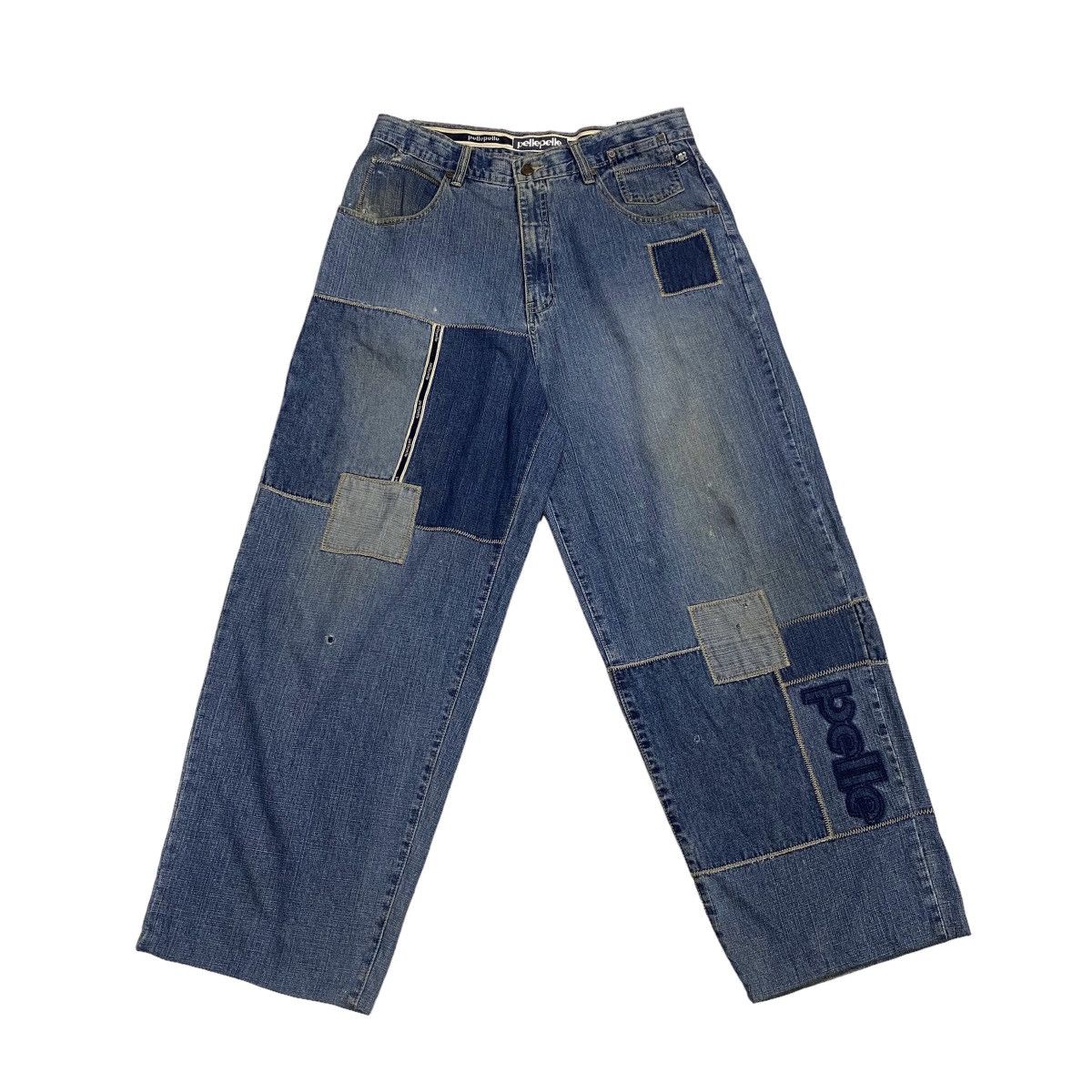 Pelle Pelle × Vintage Pelle Pelle patchwork distressed denim Size US 34 / EU 50 - 1 Thumbnail