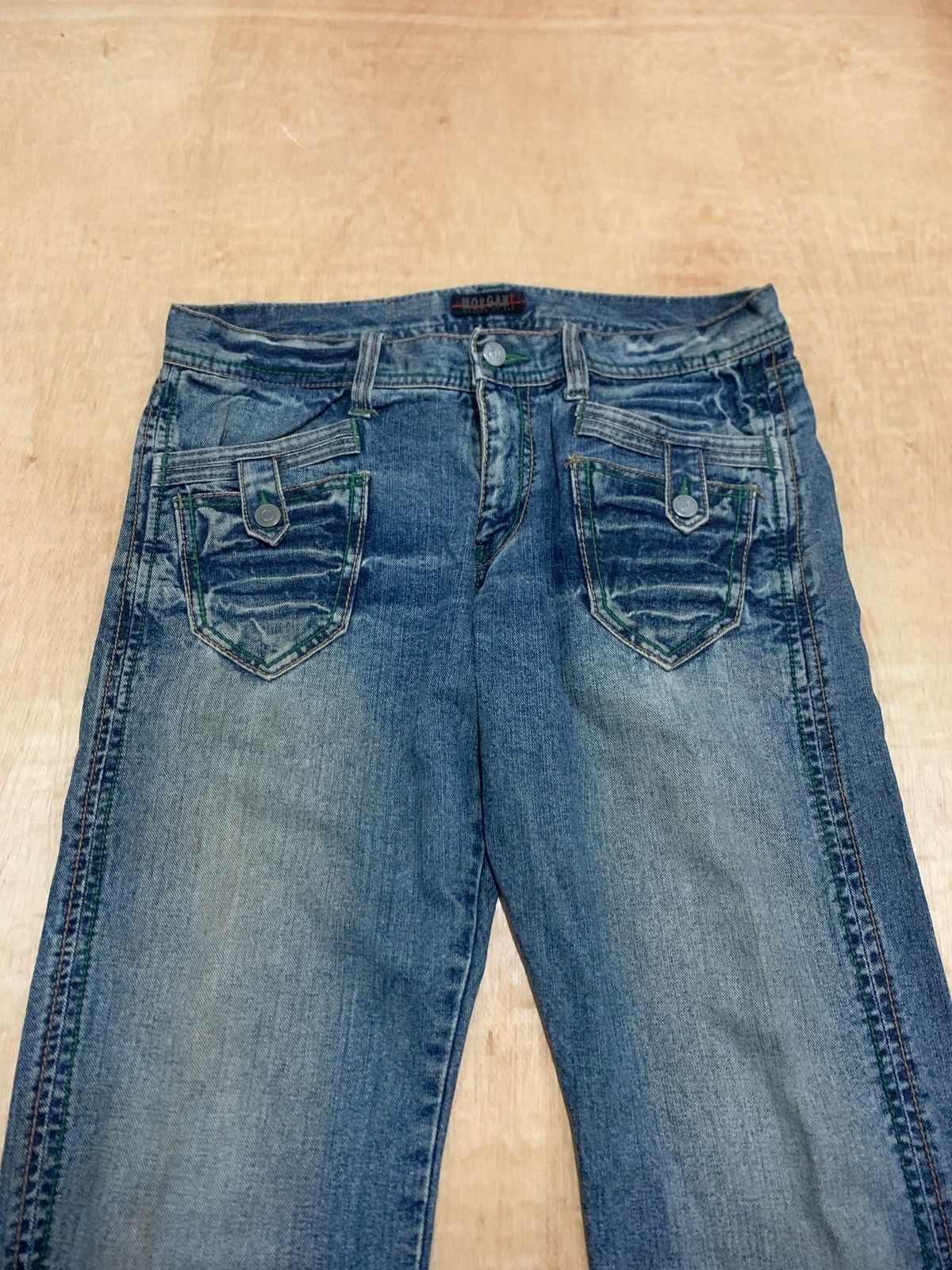 14th Addiction × Japanese Brand Morgan Homme Button Jeans Ifsixwasnine Size US 33 - 2 Thumbnail