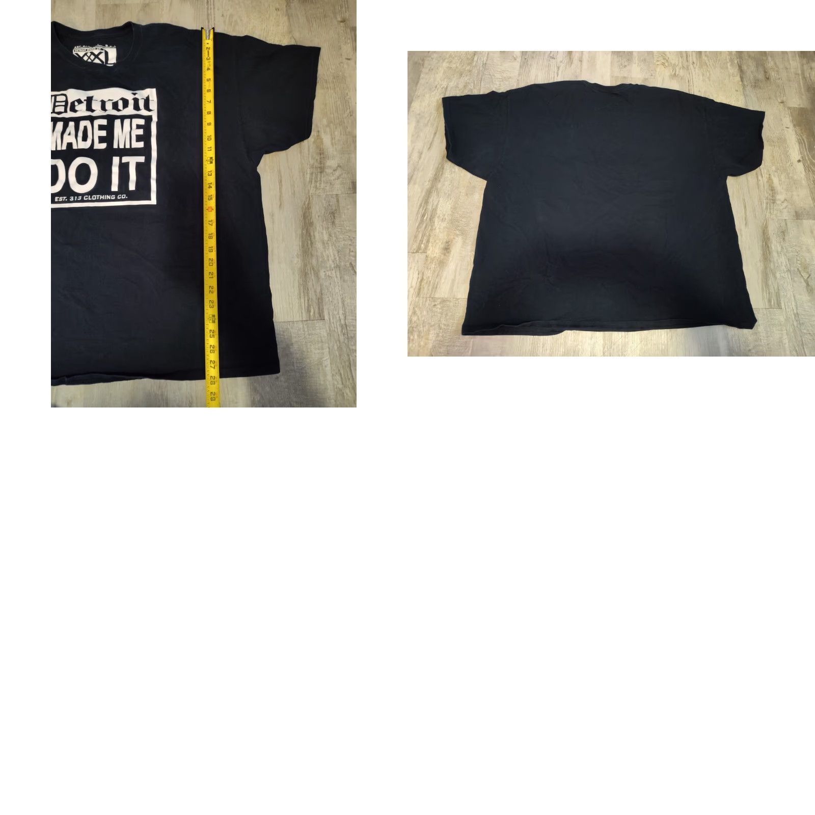 CO VINTAGE? No. Detroit Made Me Do It 313 Clothing Co Black Tee Shirt Custom Design 3XL XXXL Shirt Mens Graphic Print Detroit 313 Size US XXL / EU 58 / 5 - 8 Thumbnail