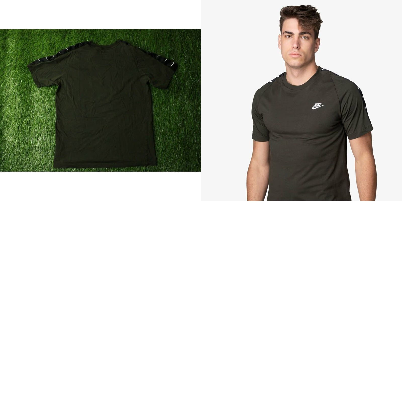Nike NIKE HBR Swoosh Shirt Men Olive Black Short Sleeve Size M Size US M / EU 48-50 / 2 - 8 Thumbnail