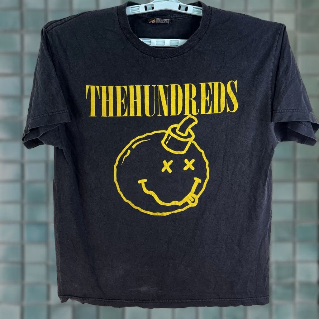 The Hundreds VINTAGE The Hundreds Nirvana Smiley Face Parody T-Shirt Mens Large Black Graphic Print 90s Band Rock Retro Size US L / EU 52-54 / 3 - 1 Thumbnail