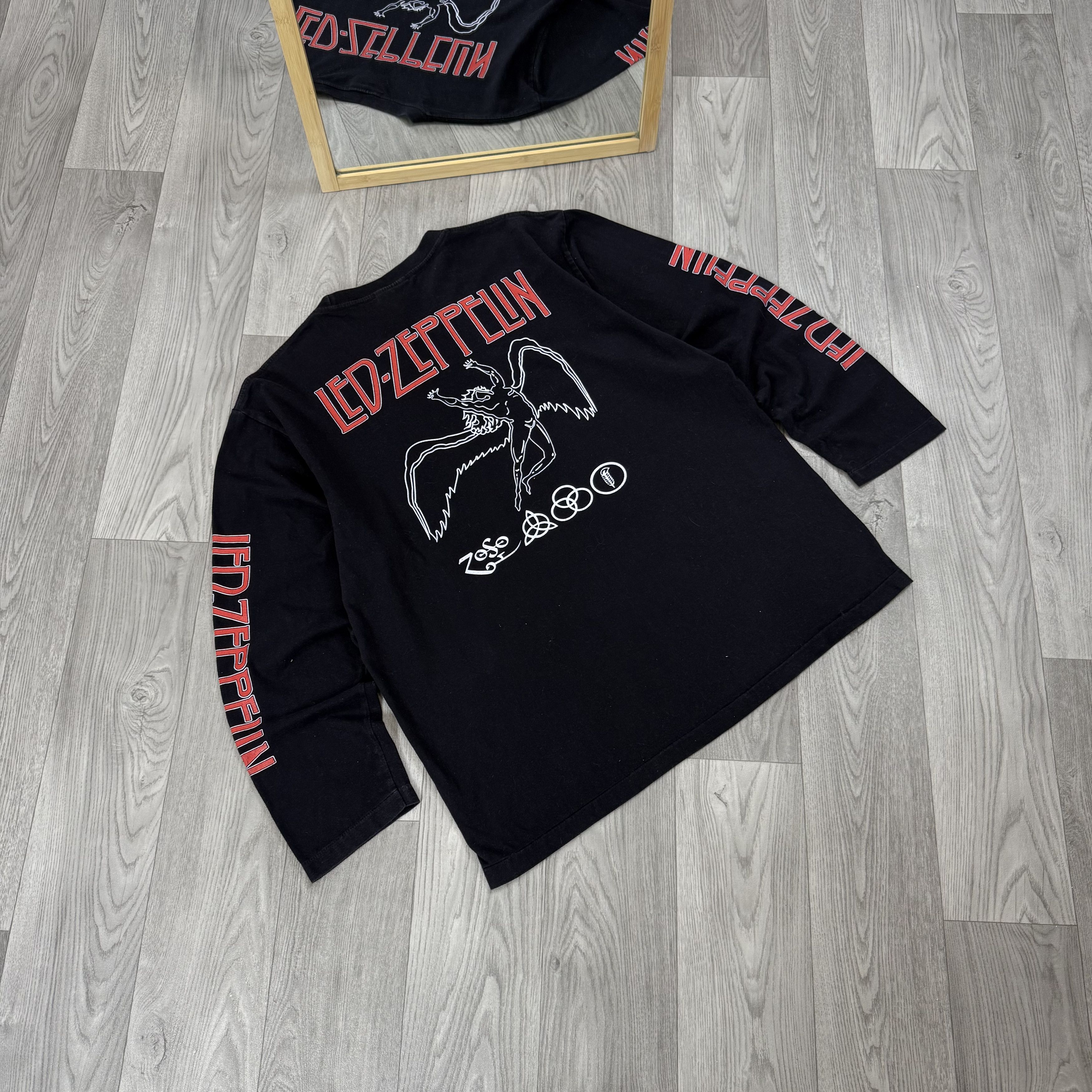 Led Zeppelin Vintage Led Zeppelin 90s Black Graphic Long Sleeve Tee Shirt Size US XL / EU 56 / 4 - 4 Thumbnail