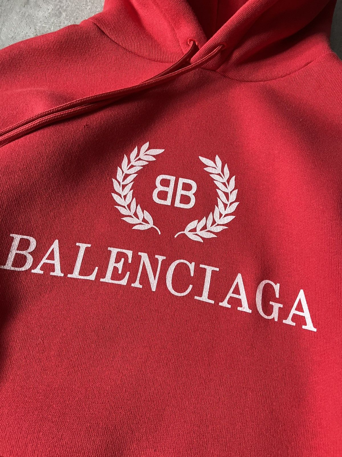 Balenciaga Balenciaga Crown red hoodie rare Size US M / EU 48-50 / 2 - 4 Thumbnail