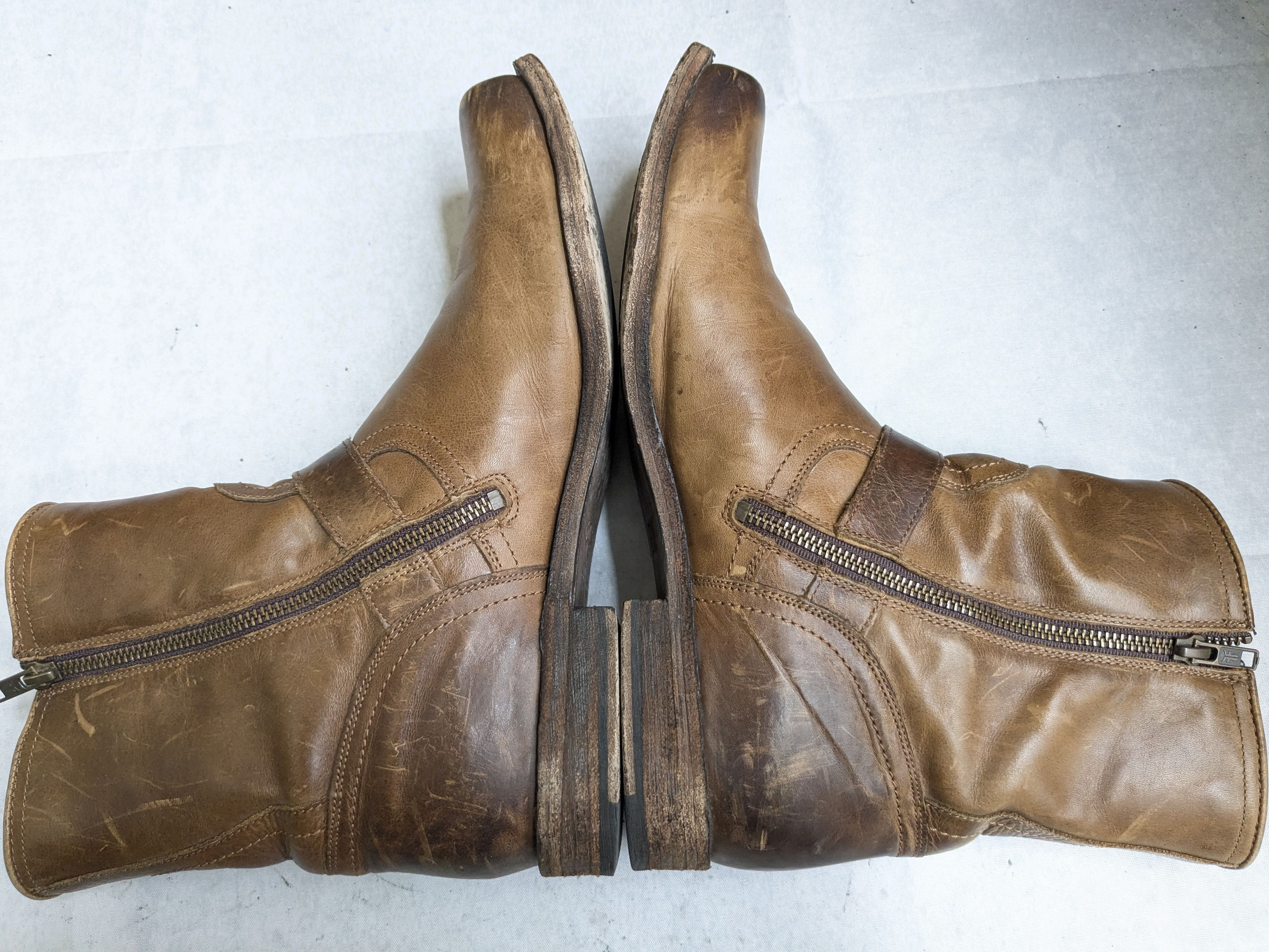 Frye Frye Engineer Boots 10 D Brown Leather Buckle Size US 10 / EU 43 - 10 Thumbnail