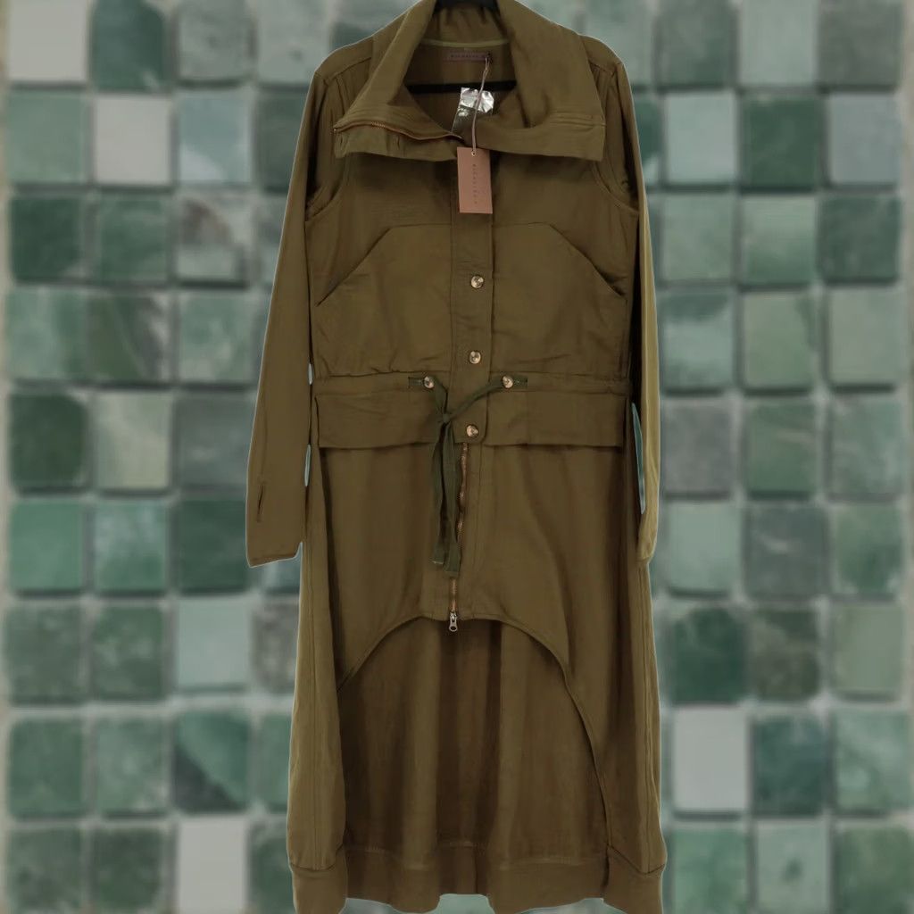 NICHOLAS Nicholas K Sly Sweat Size M Military Green Utility Convertible Collar Midi Dress Size M / US 6-8 / IT 42-44 - 1 Thumbnail