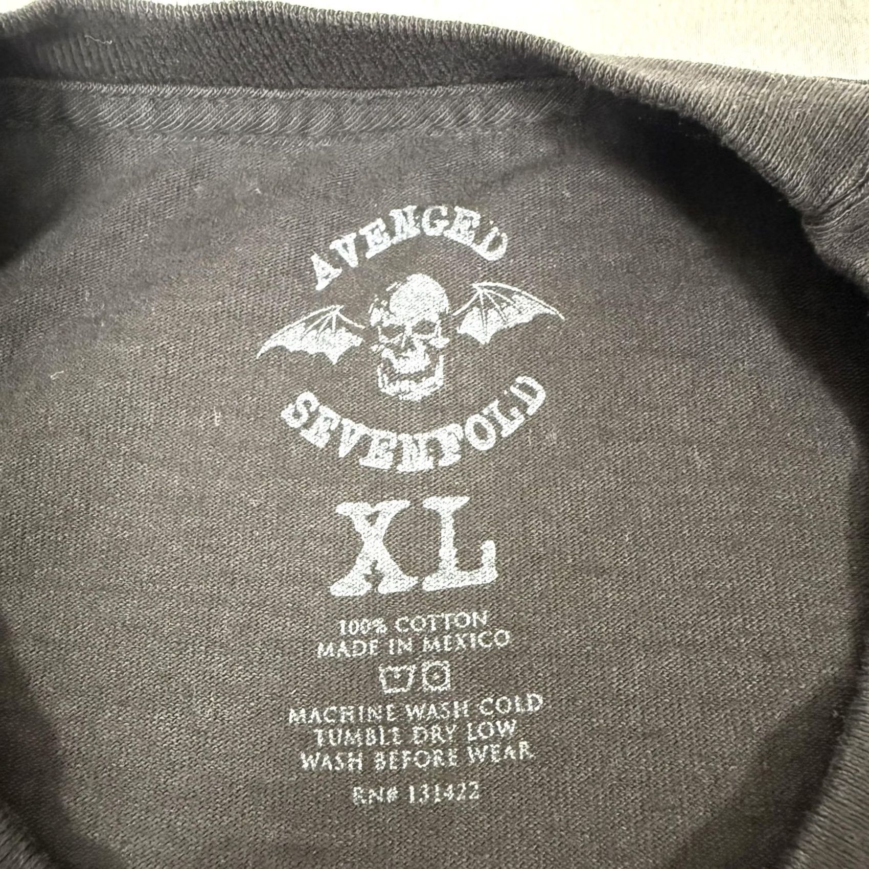 Vintage Avenged Sevenfold Shirt Mens XL Black Music Band Tee Sitting On Top World Size US XL / EU 56 / 4 - 7 Thumbnail