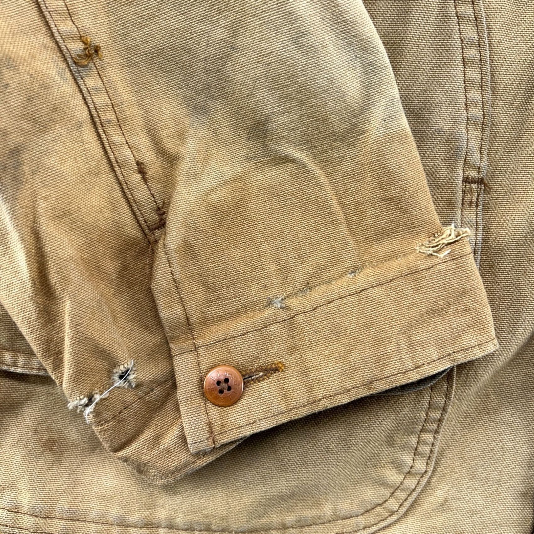Vintage VINTAGE L.L. Bean Jacket Mens M Brown Canvas Cotton USA 70s 80s Chore Barn Coat Parka Size US M / EU 48-50 / 2 - 2 Thumbnail