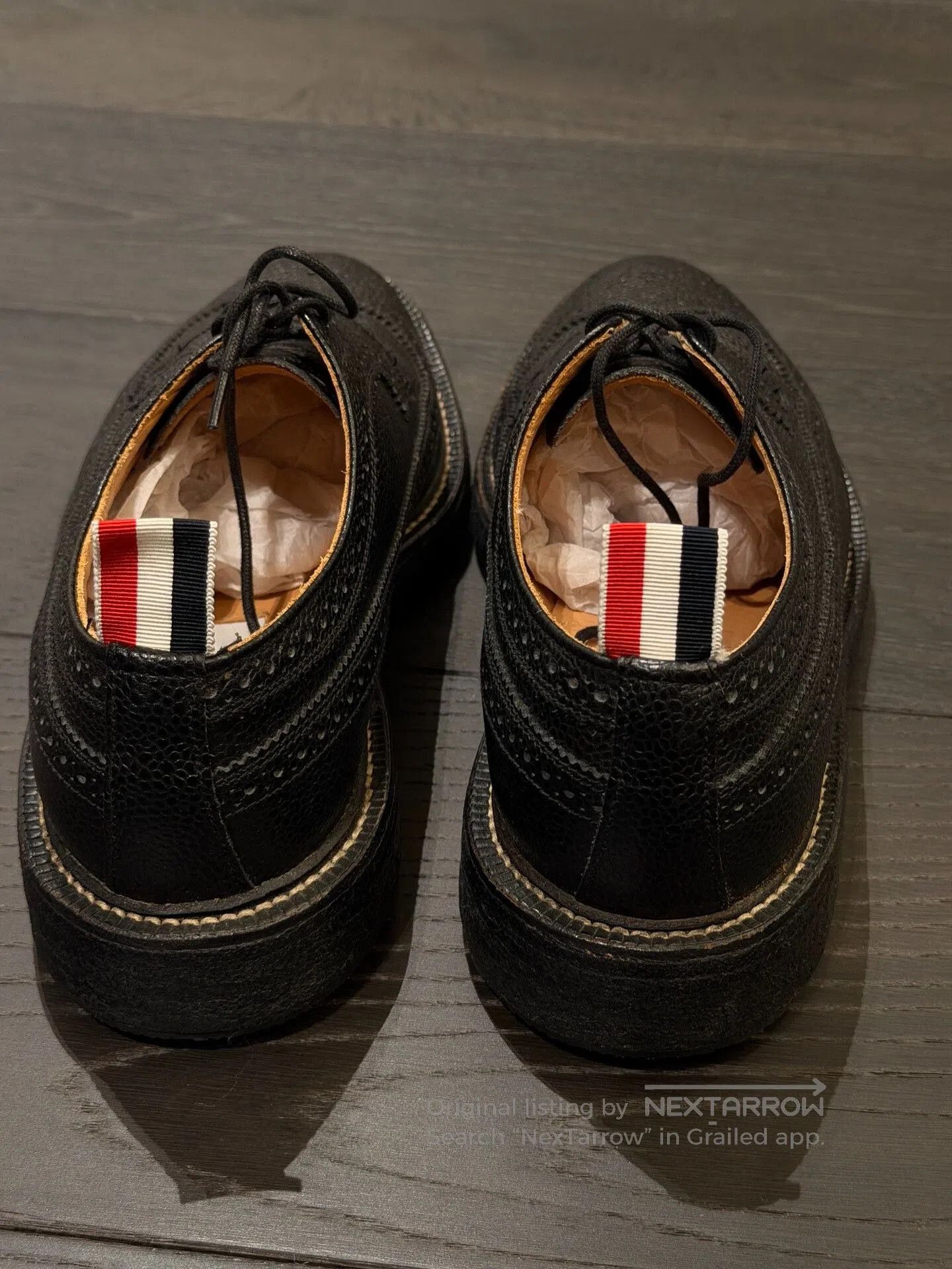 Thom Browne THOM BROWNE Black Carved Leather Oxfords. Size US 9 / EU 42 - 4 Thumbnail