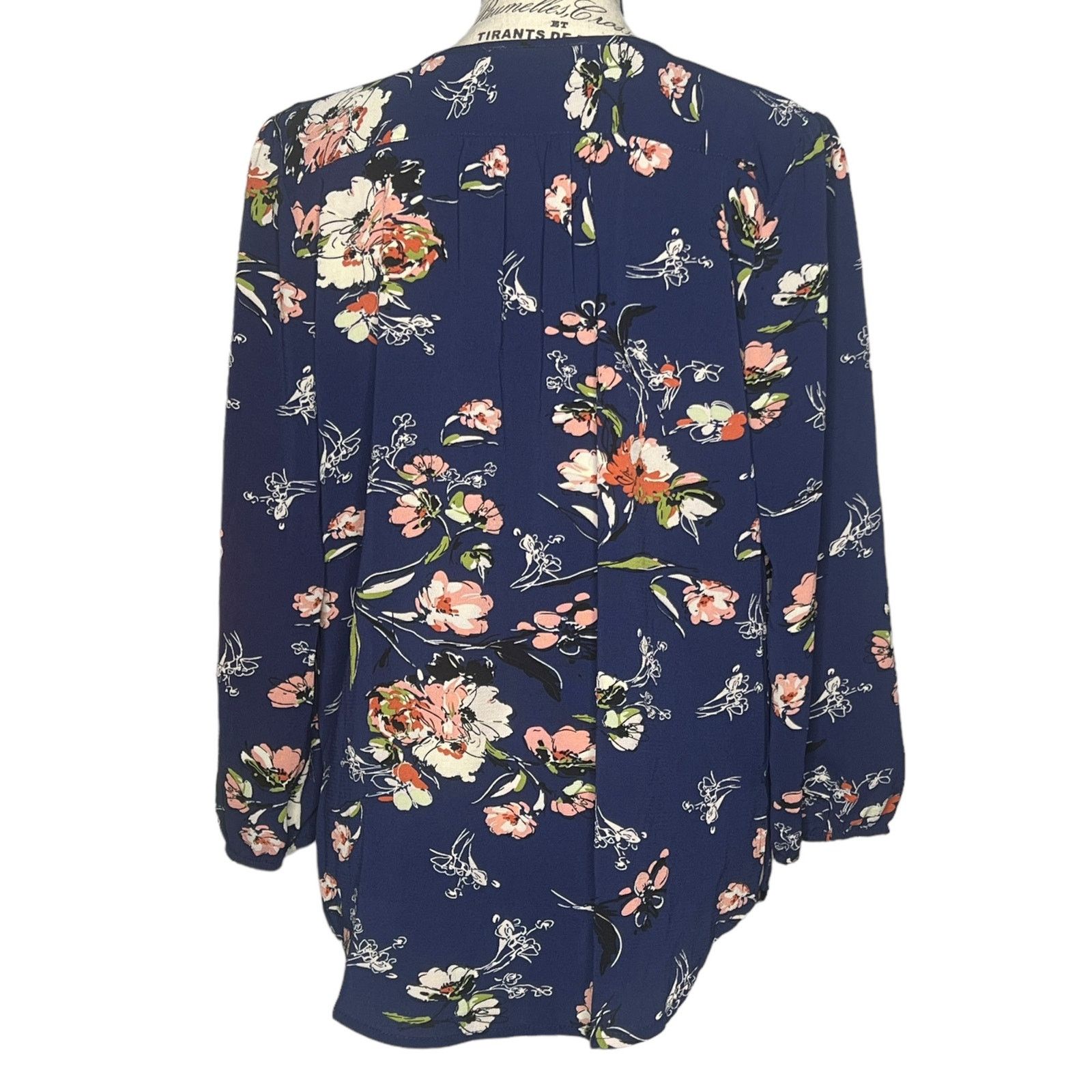 Other Kenmore Split Neck Blouse - Stitch Fix 3/4 Sleeve Floral Top Size S / US 4 / IT 40 - 5 Thumbnail