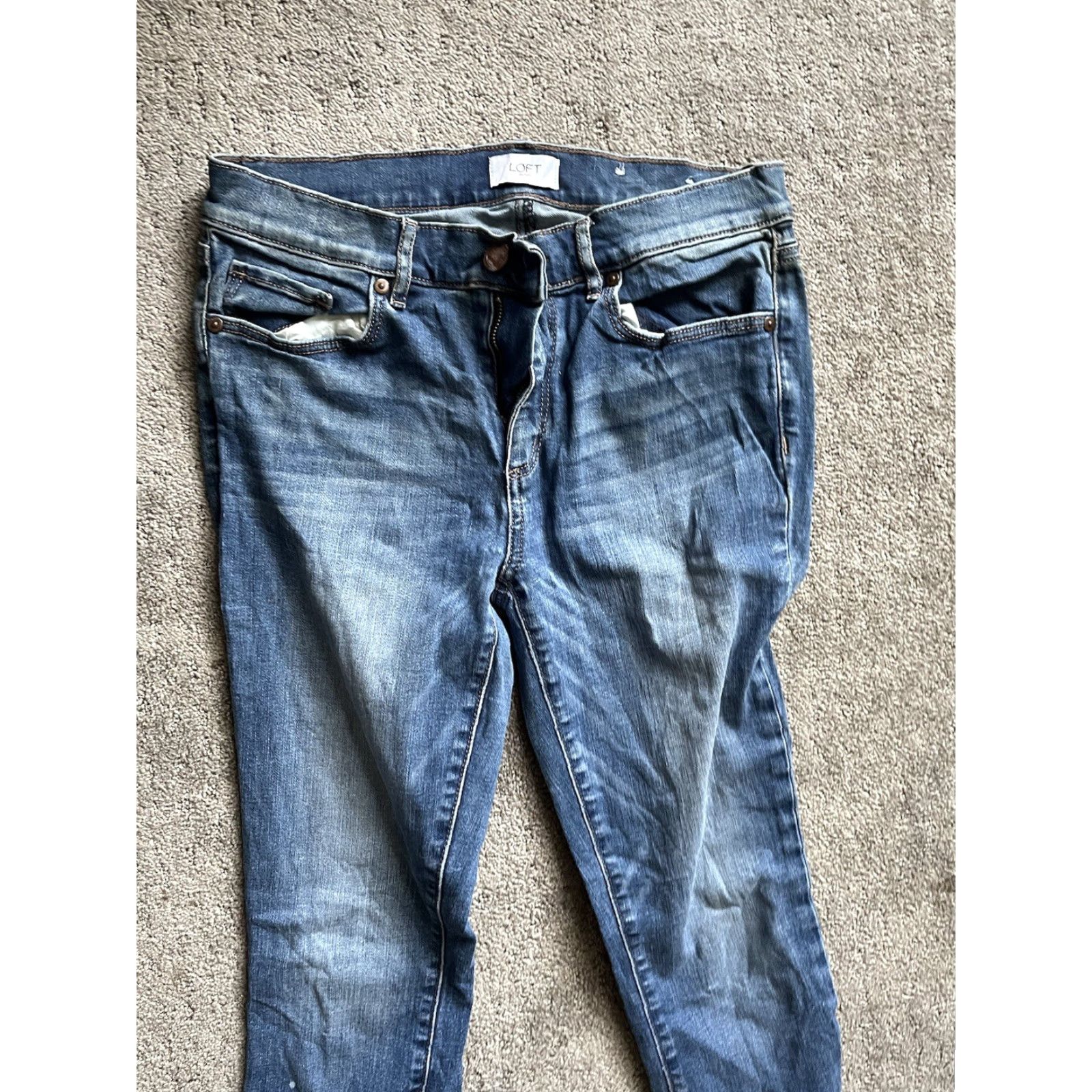 Loft Loft Outlet Women’s blue Denim Modern Skinny Stretch Crop Jeans Sz 6 Size 28" / US 6 / IT 42 - 2 Thumbnail