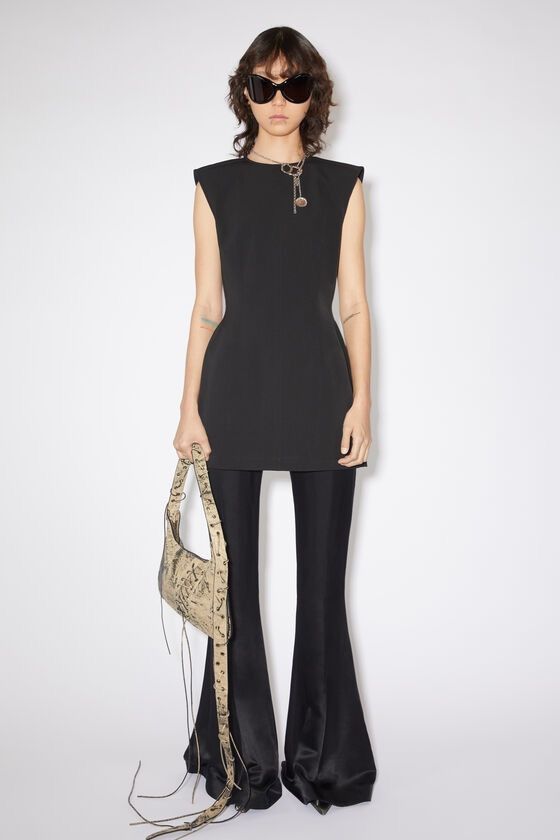 image of Acne Studios Black Mini Dress With Back Pocket, Women's (Size XS)