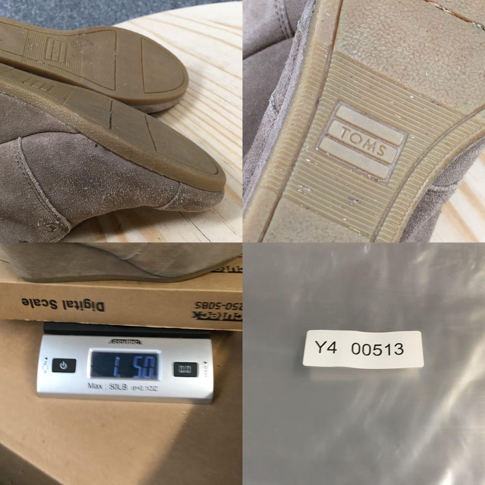 Toms Toms Boots Womens 5.5 Desert Brown Lace Up Casual Ankle Top Wedge Heels 740810 Size M / US 6-8 / IT 42-44 - 10 Thumbnail