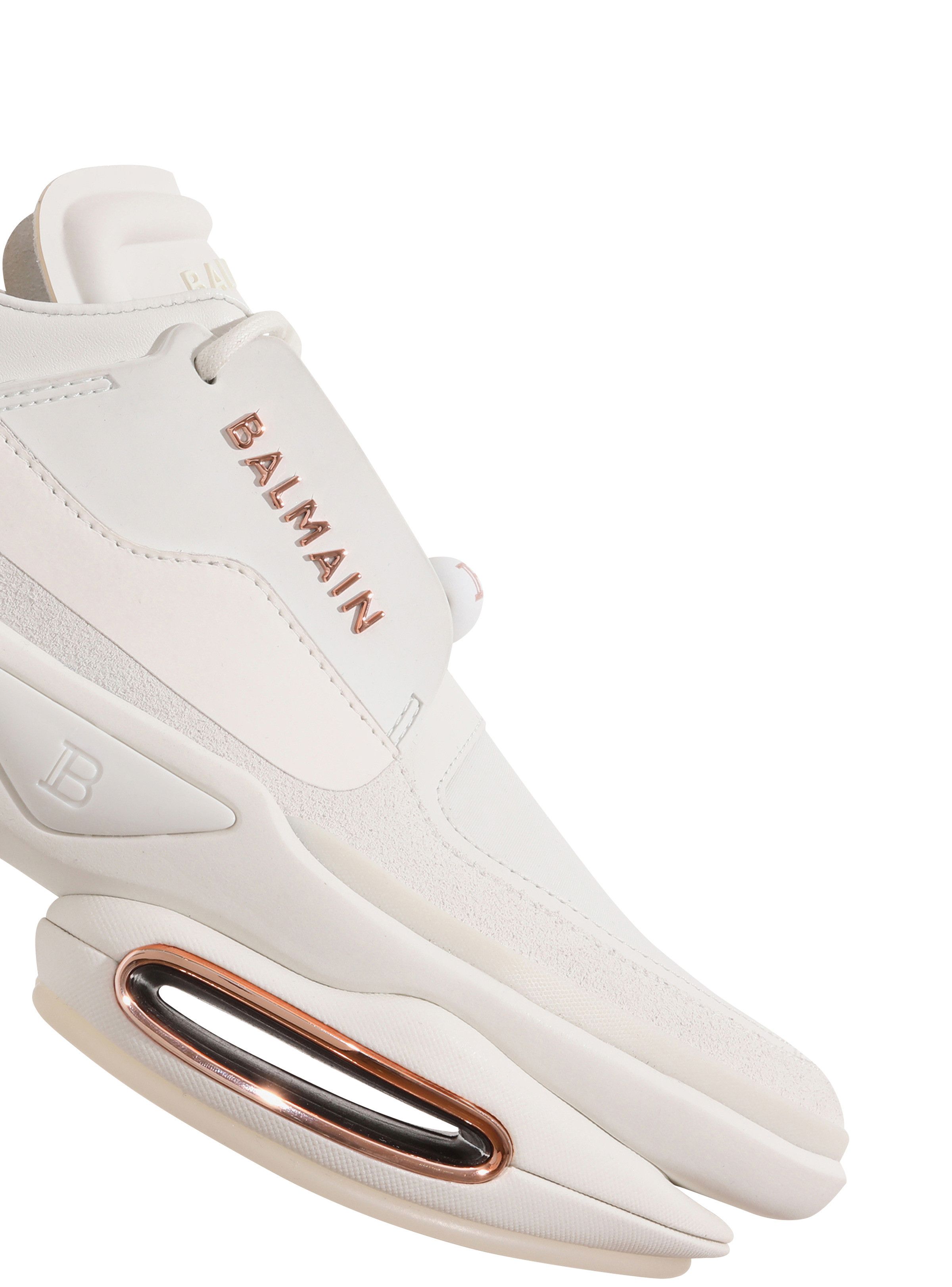 Balmain o1s1wg110925 Leather And Suede B Bold Sneaker in White Size US 10 / IT 40 - 6 Thumbnail