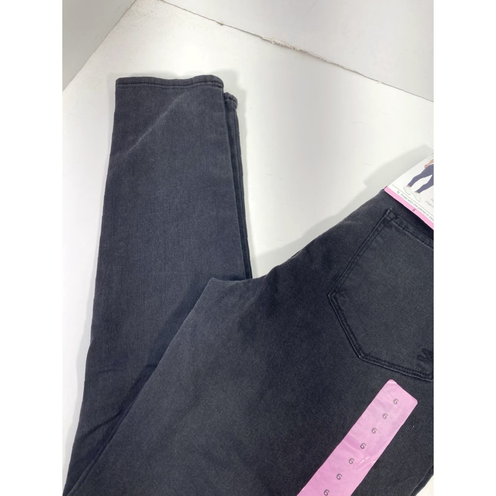 Vintage Seven7 Skinny Jeans Women 6 30X30 Black Denim High Rise Stretch NWT Jeans Women Skinny 30 Inseam 30 Black Size 30" / US 8 / IT 44 - 3 Thumbnail