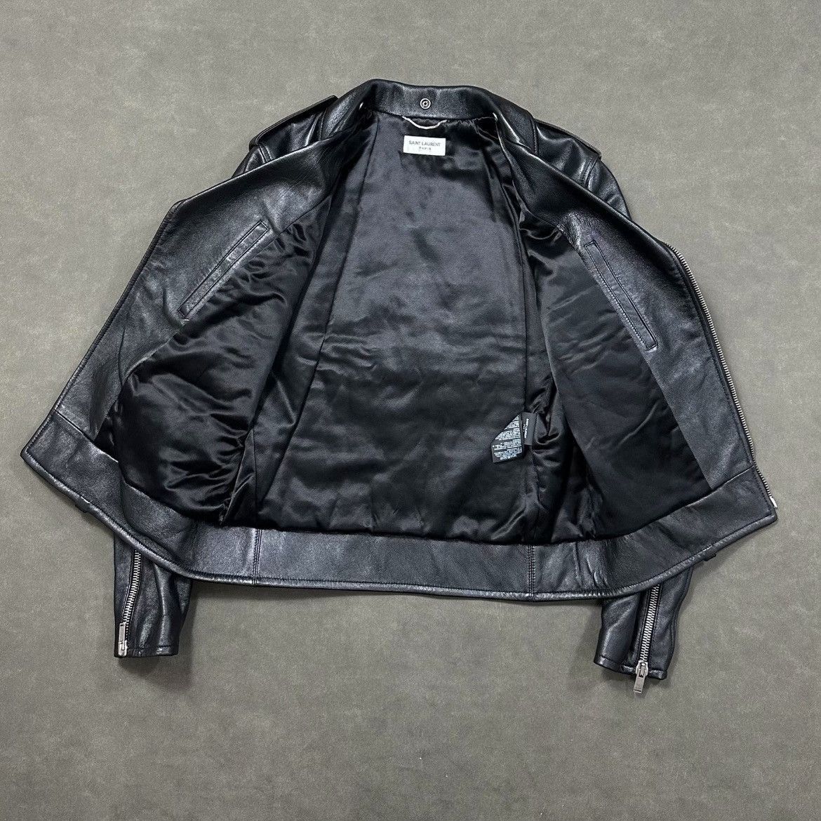 Saint Laurent Paris Sz 48 Saint Laurent Paris L01 Rivet Leather Jacket Size US M / EU 48-50 / 2 - 6 Thumbnail