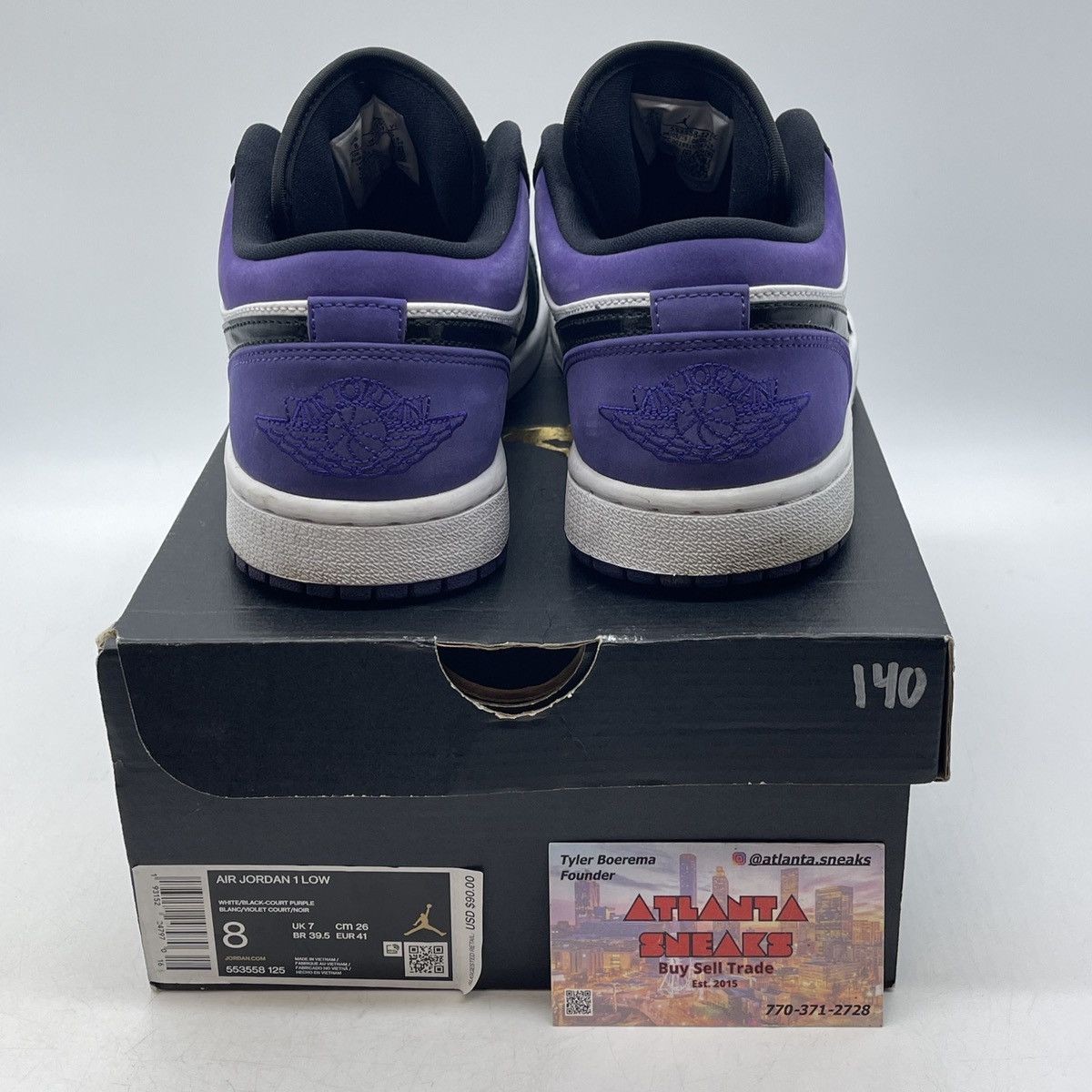 Jordan Brand Air Jordan 1 low court purple Size US 8 / EU 41 - 3 Thumbnail