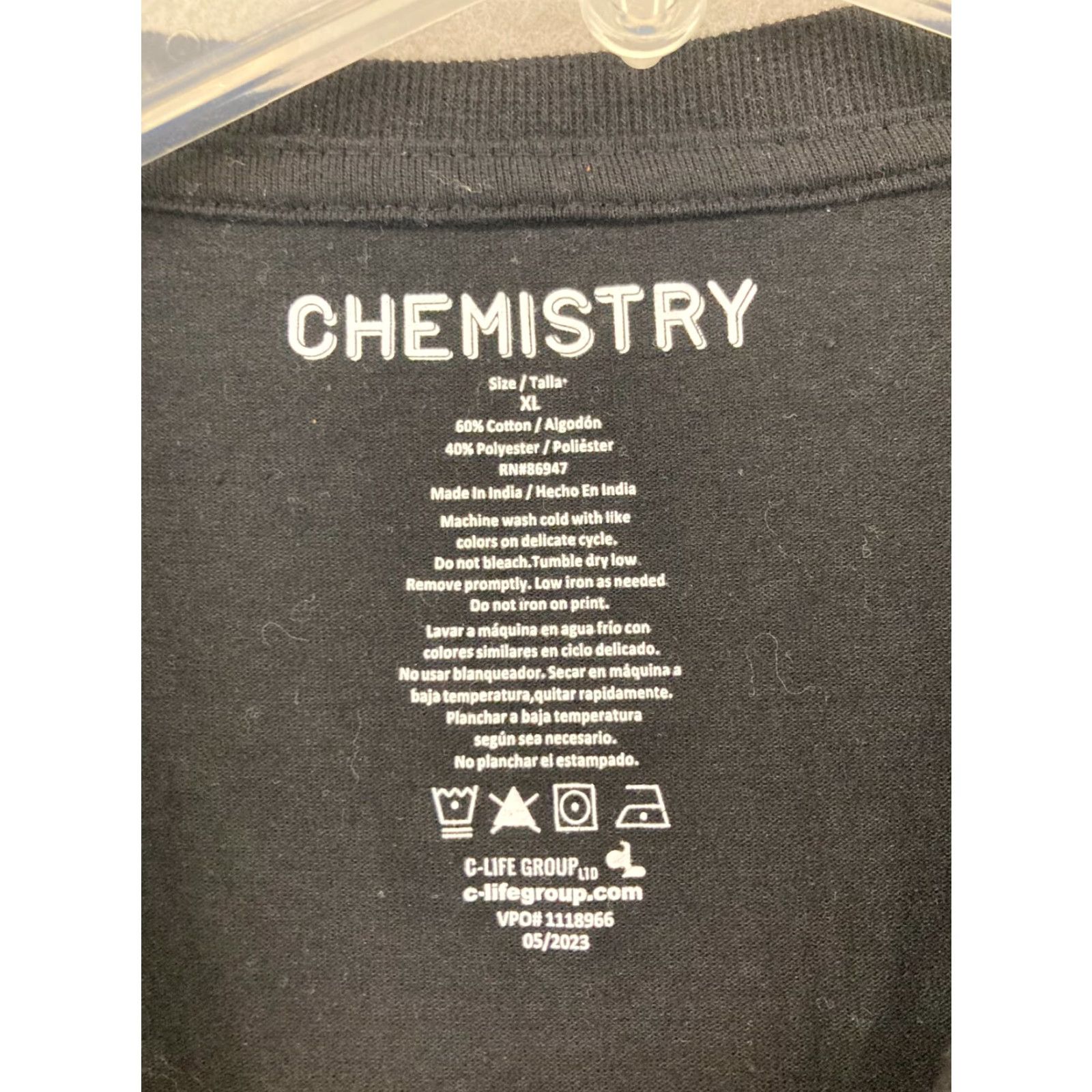 Vintage Chemistry Ghost Halloween Mens TShirt XL Black Crew Neck Short Sleeve Graphic Print Size US XL / EU 56 / 4 - 5 Thumbnail