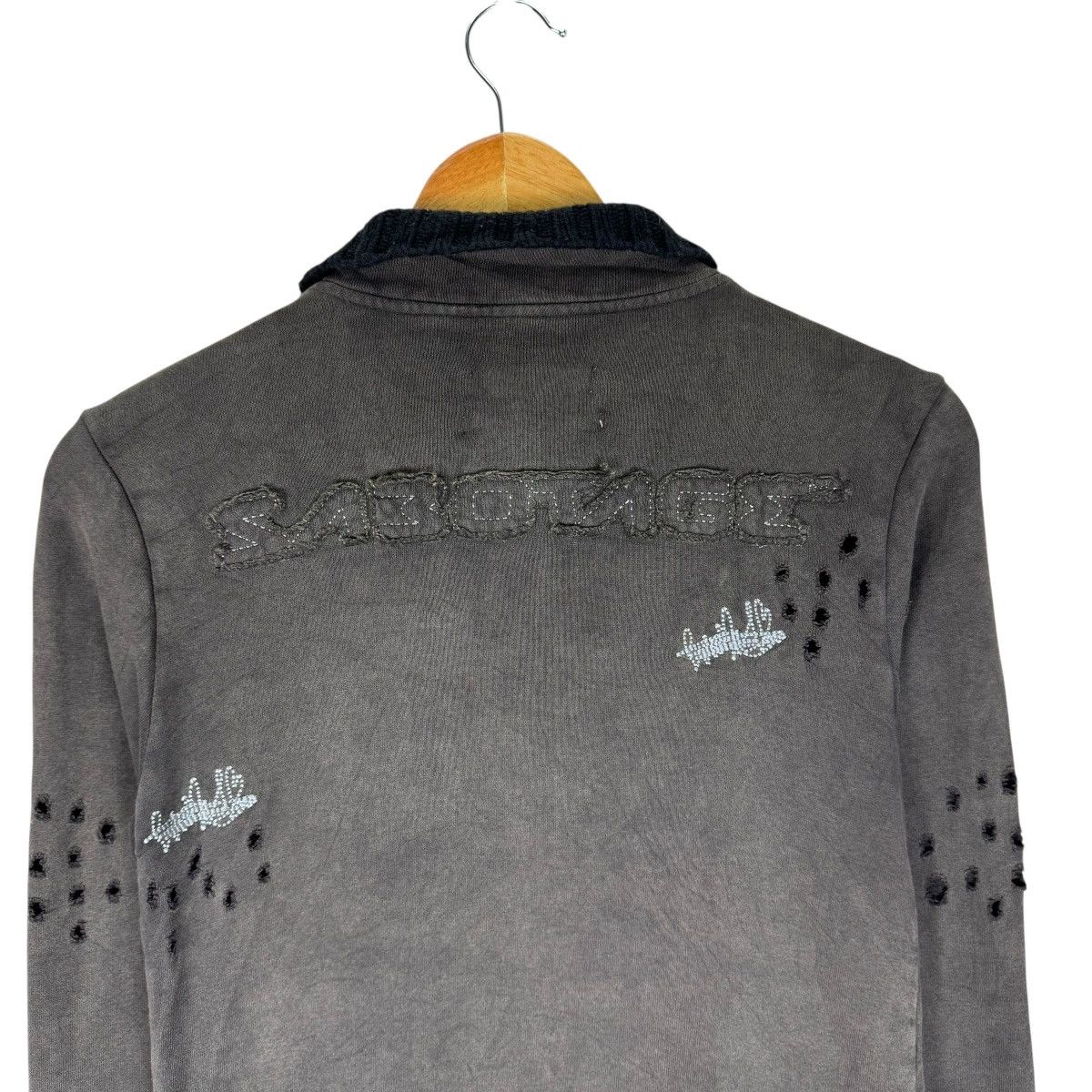 Japanese Brand 🌟SABOTAGE PAUL HARVEY SHOTGUN SWEATER LIKE NUMBER NINE Size US S / EU 44-46 / 1 - 6 Thumbnail