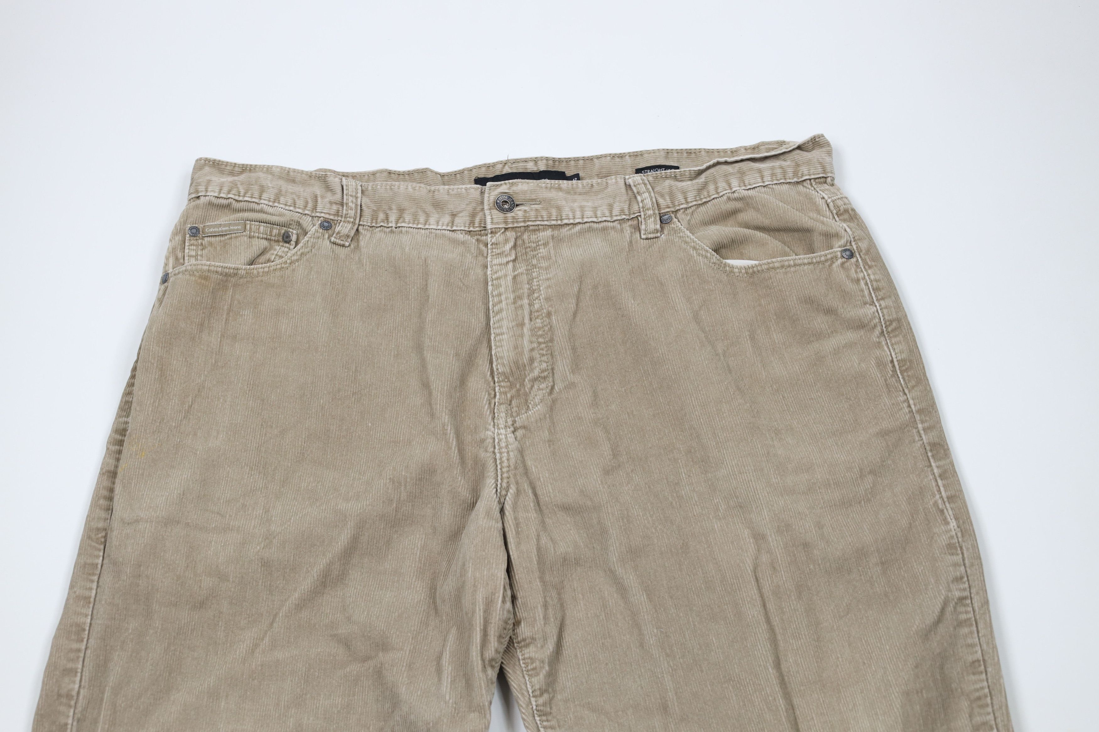 Calvin Klein × Vintage Vintage Calvin Klein Straight Wide Leg Corduroy Chino Pants Size US 42 / EU 58 - 2 Thumbnail