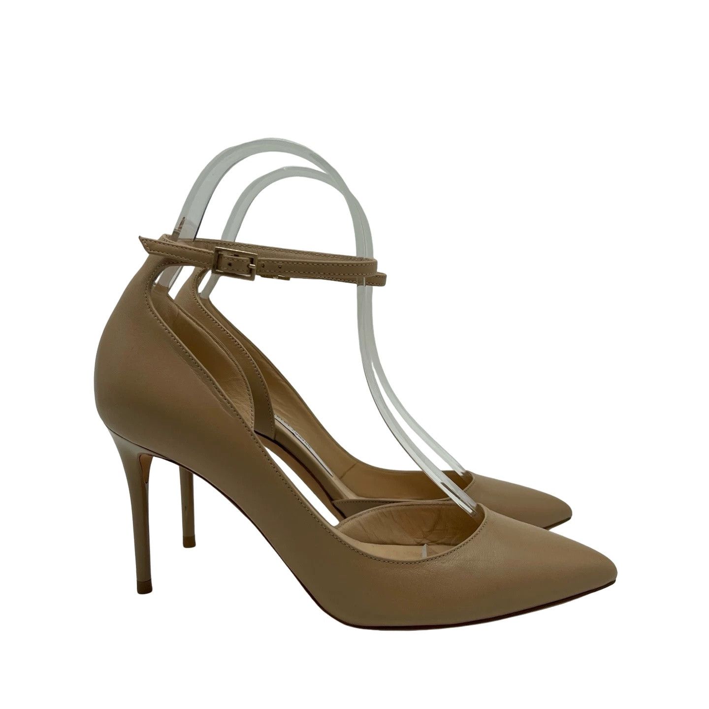 Jimmy Choo Jimmy Choo Beige Leather Ankle Strap Pumps Size 35 Size US 5 / IT 35 - 1 Thumbnail