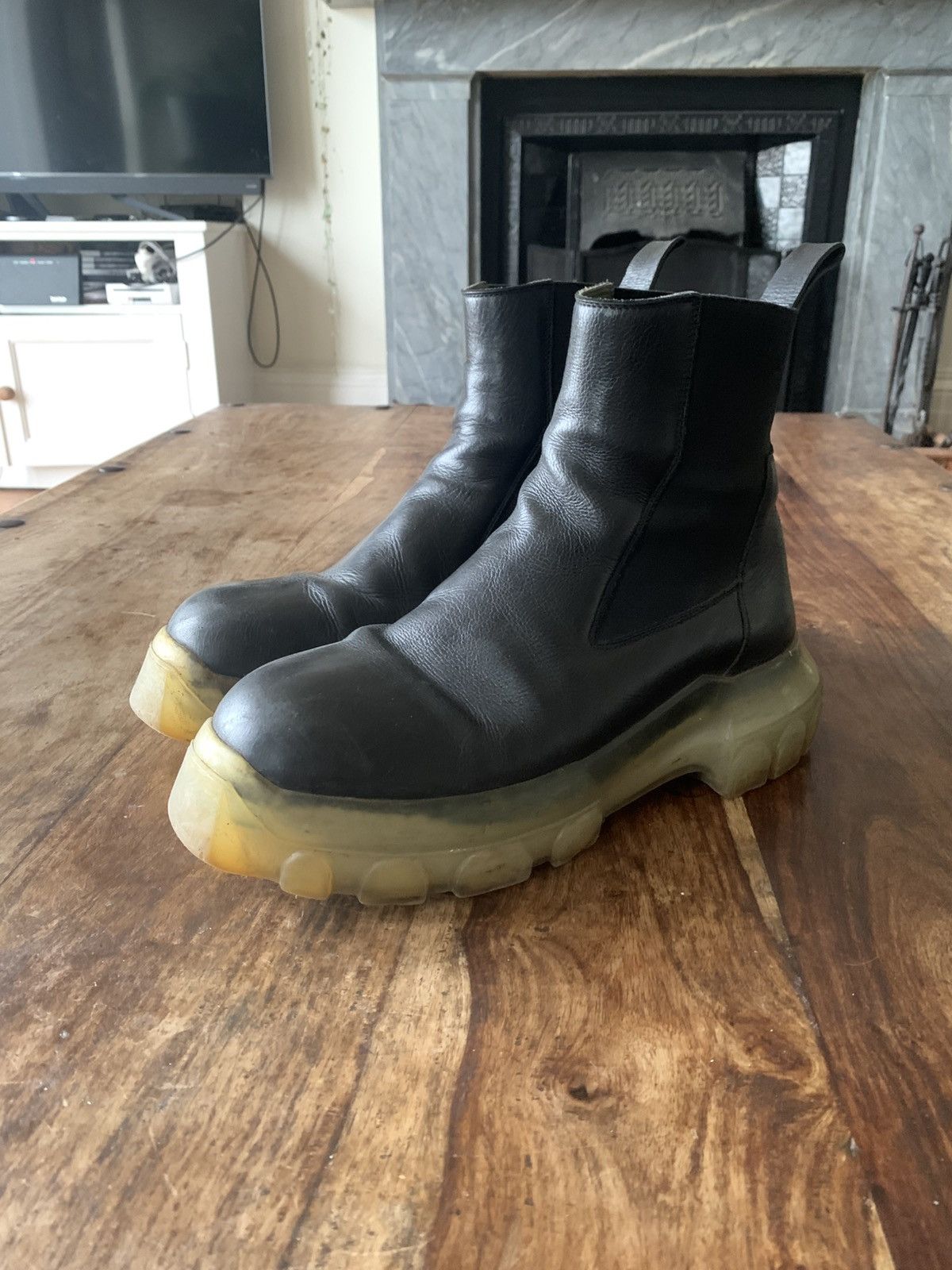 FW2019 Rick Owens ‘Larry’ Beatle Bozo Tractor Chelsea Boots