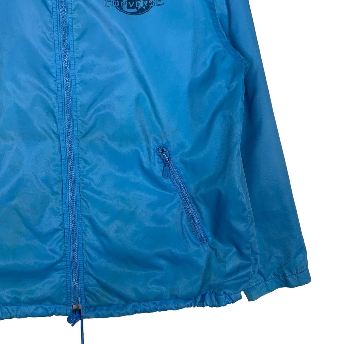 Converse 90's CONVERSE ALL STAR Big Logo Light Blue Jacket #0574-C26 Size US M / EU 48-50 / 2 - 8 Thumbnail