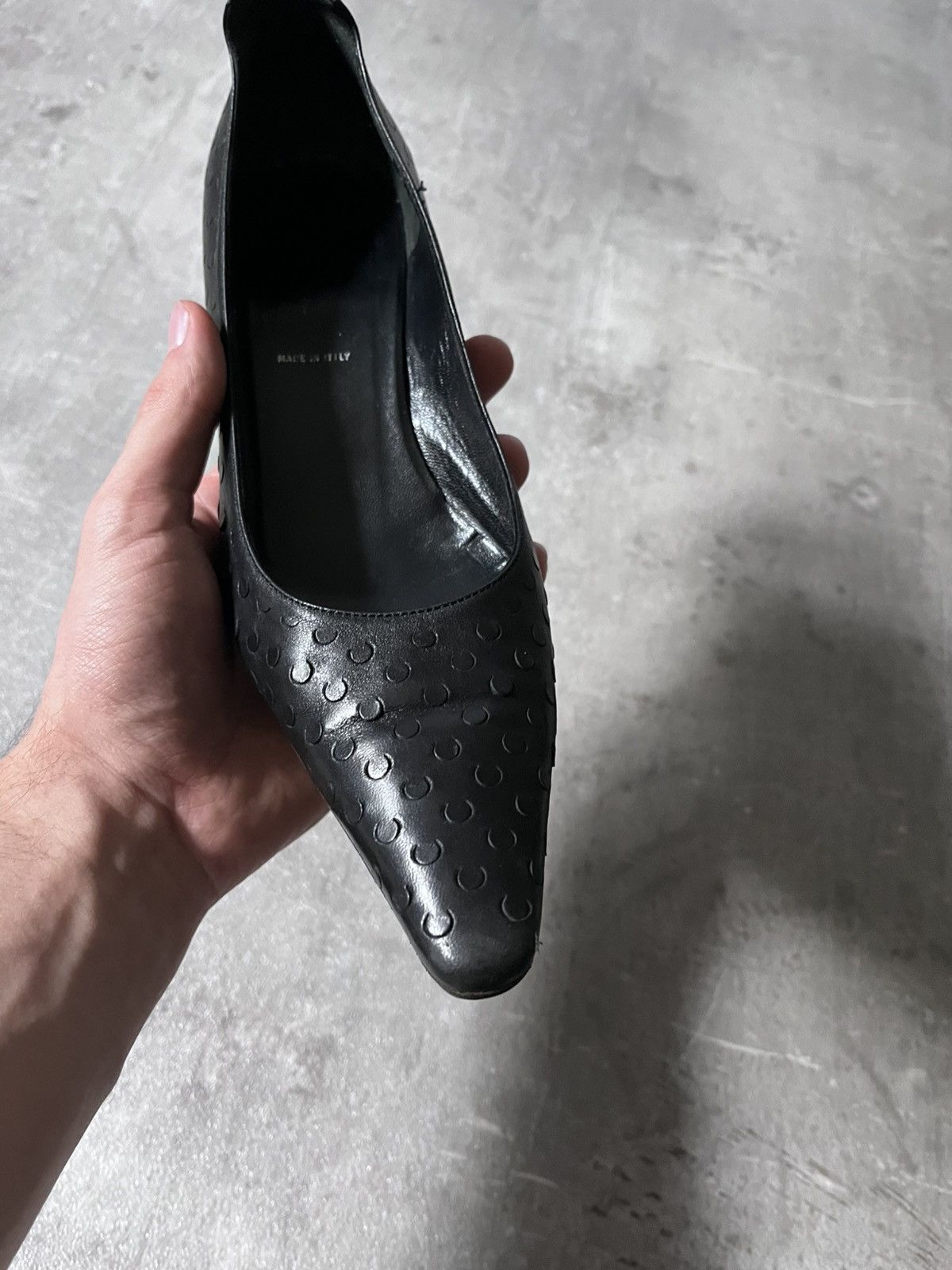 Helmut Lang Helmut Lang F/W 2000 Textured leather mini heels Size US 7 / IT 37 - 16 Thumbnail