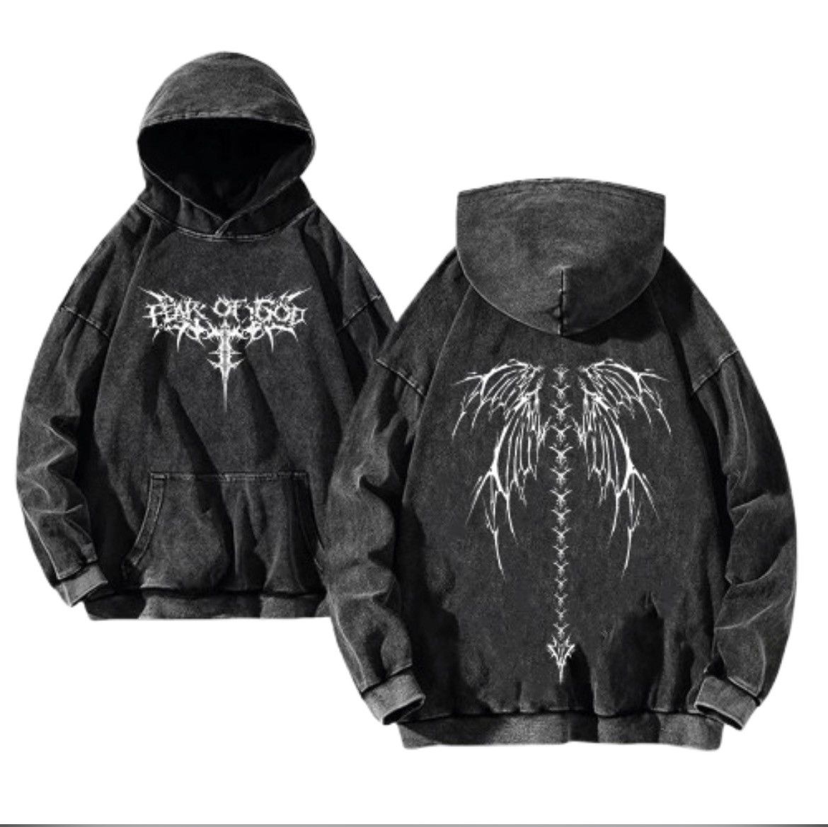 Japanese Brand × Vintage Gothic Y2K Berserk Dragon Wings Hoodie Streetwear Jacket Size US M / EU 48-50 / 2 - 1 Thumbnail