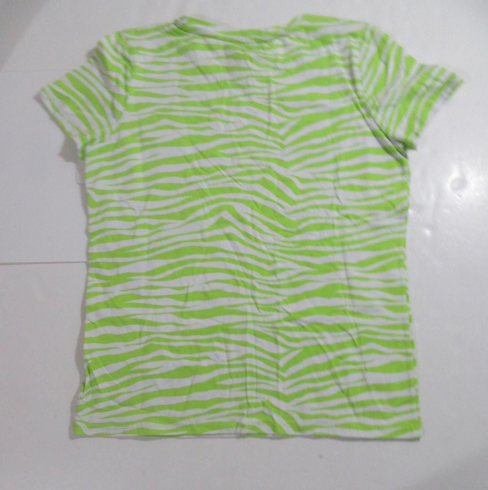 Michael Kors Michael Kors Womens Tiger Striped Shirt Bright Green Size L / US 10 / IT 46 - 4 Thumbnail