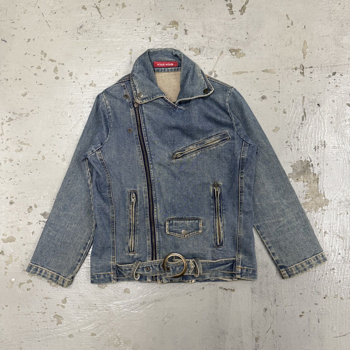 Hysteric Glamour Hysteric Style WinkWink Heavyweight Biker Denim Jacket Size US S / EU 44-46 / 1 - 2 Thumbnail