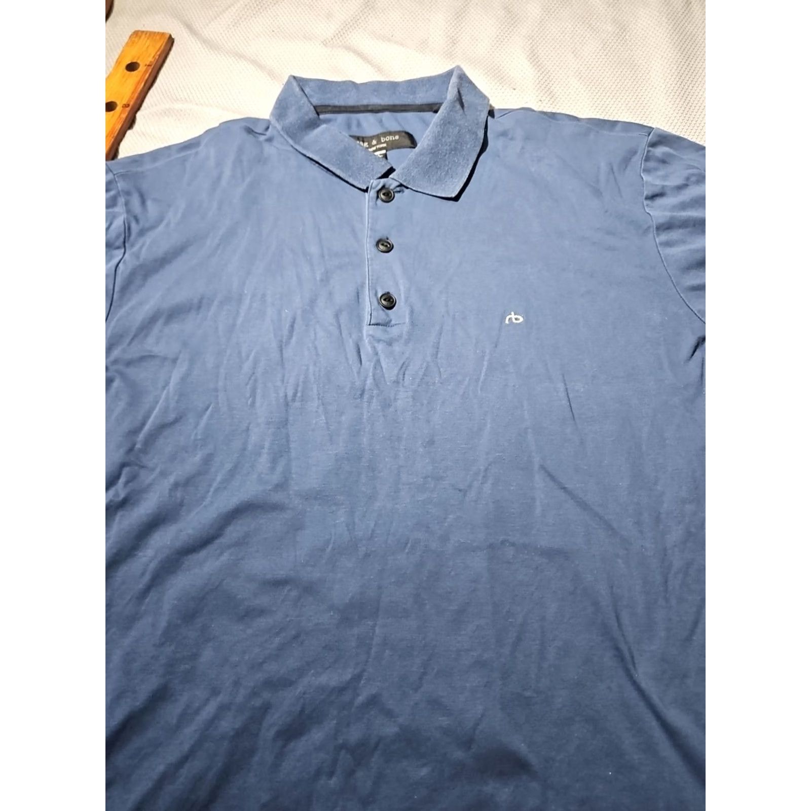 Rag & Bone Rag & bone Shirt Mens Large Blue Polo Button Up Golf Casual Preppy Logo Shirt Size US L / EU 52-54 / 3 - 2 Thumbnail