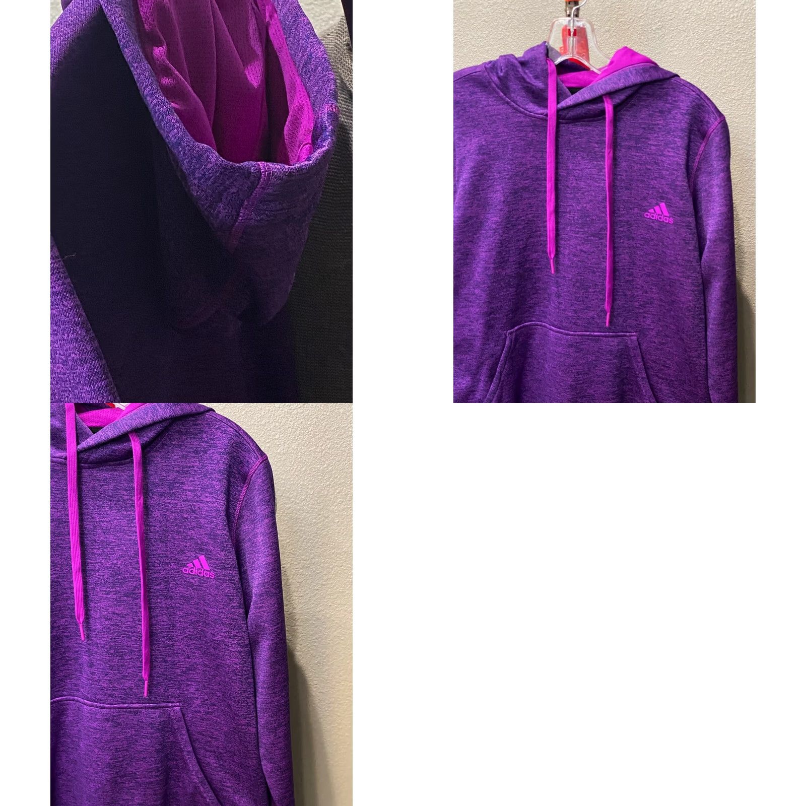 Adidas WOMENS Adidas Purple Hoody SWEATER Large L 16 18 Size L / US 10 / IT 46 - 8 Thumbnail