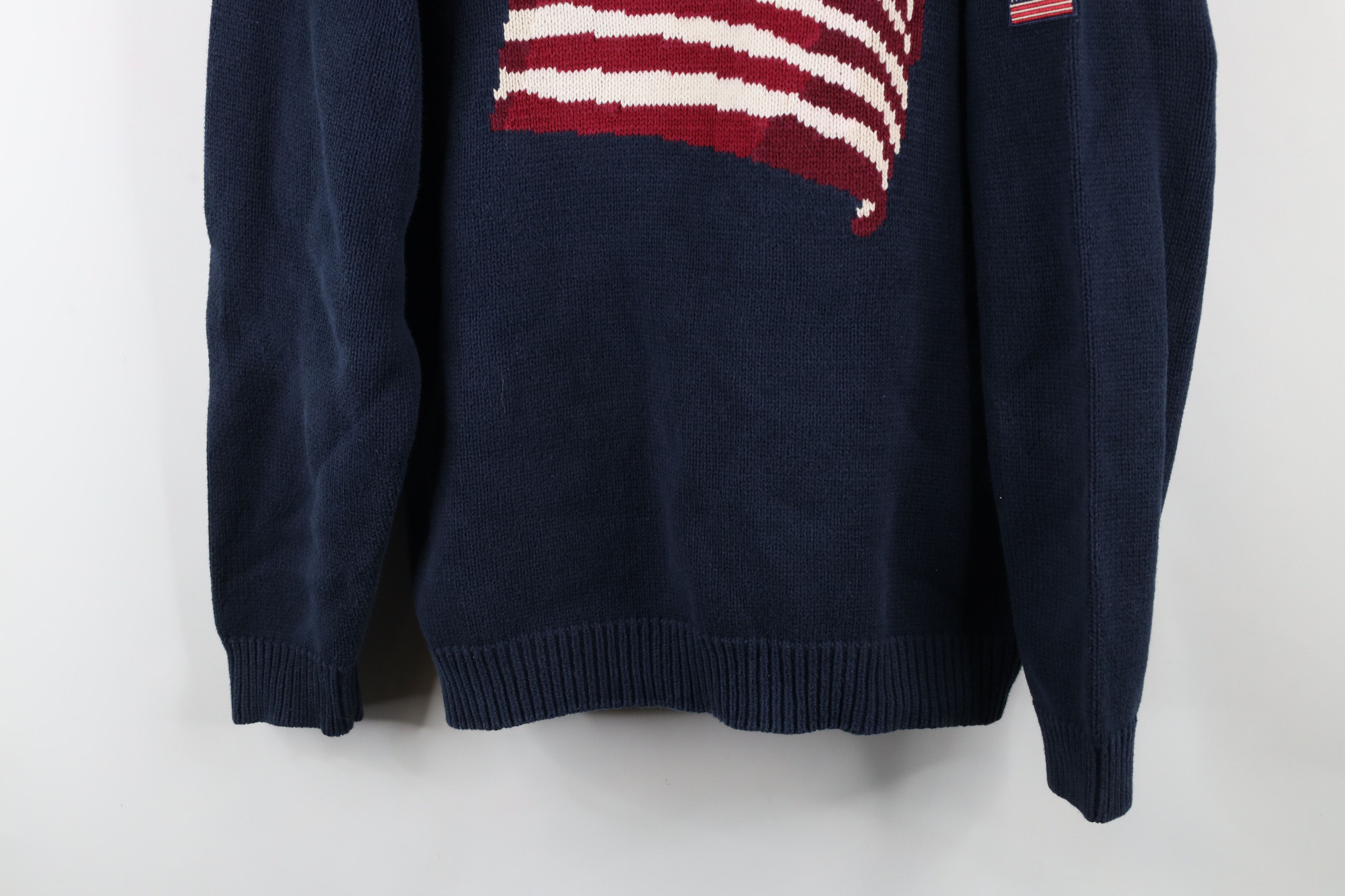 Vintage Vintage 90s Streetwear Knit Crewneck Sweater Blue Cotton Size US L / EU 52-54 / 3 - 3 Thumbnail